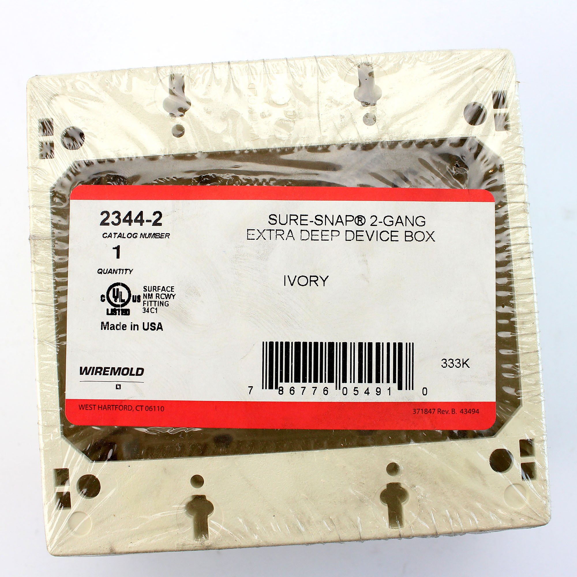 Amazon.com: Wiremold 2344-2 Extra Deep Device Box, 2-Gang, 2300