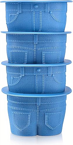 Miniatura 7 de Tazas de silicona para hornear cupcakes  Gran idea de regalo para el Día de la Madre para panadería  Lindos mini jeans estilo utensilios para