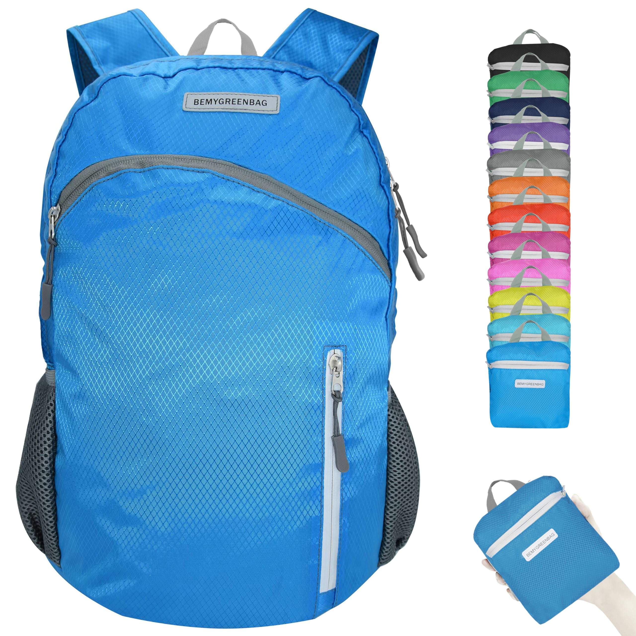 35L Foldable Waterproof Backpack For Outdoor Sports Travel Inside Wet Clothes Compartment Packable For Multiple 1blue