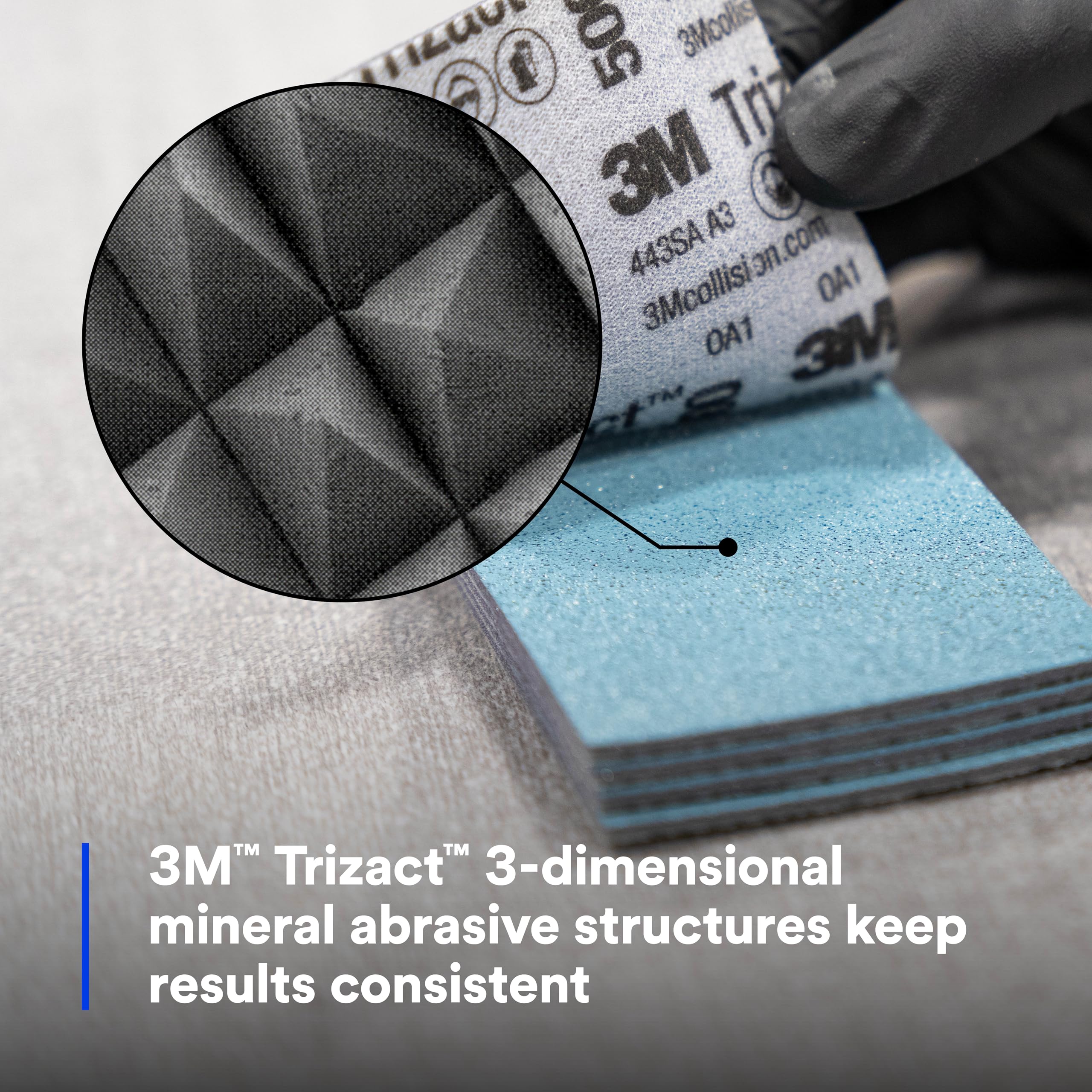3M Trizact Hookit Schaumstoffplatten, 30289, 5000, 70 mm x 140 mm, 15 Blatt pro Karton (30289-4PK)