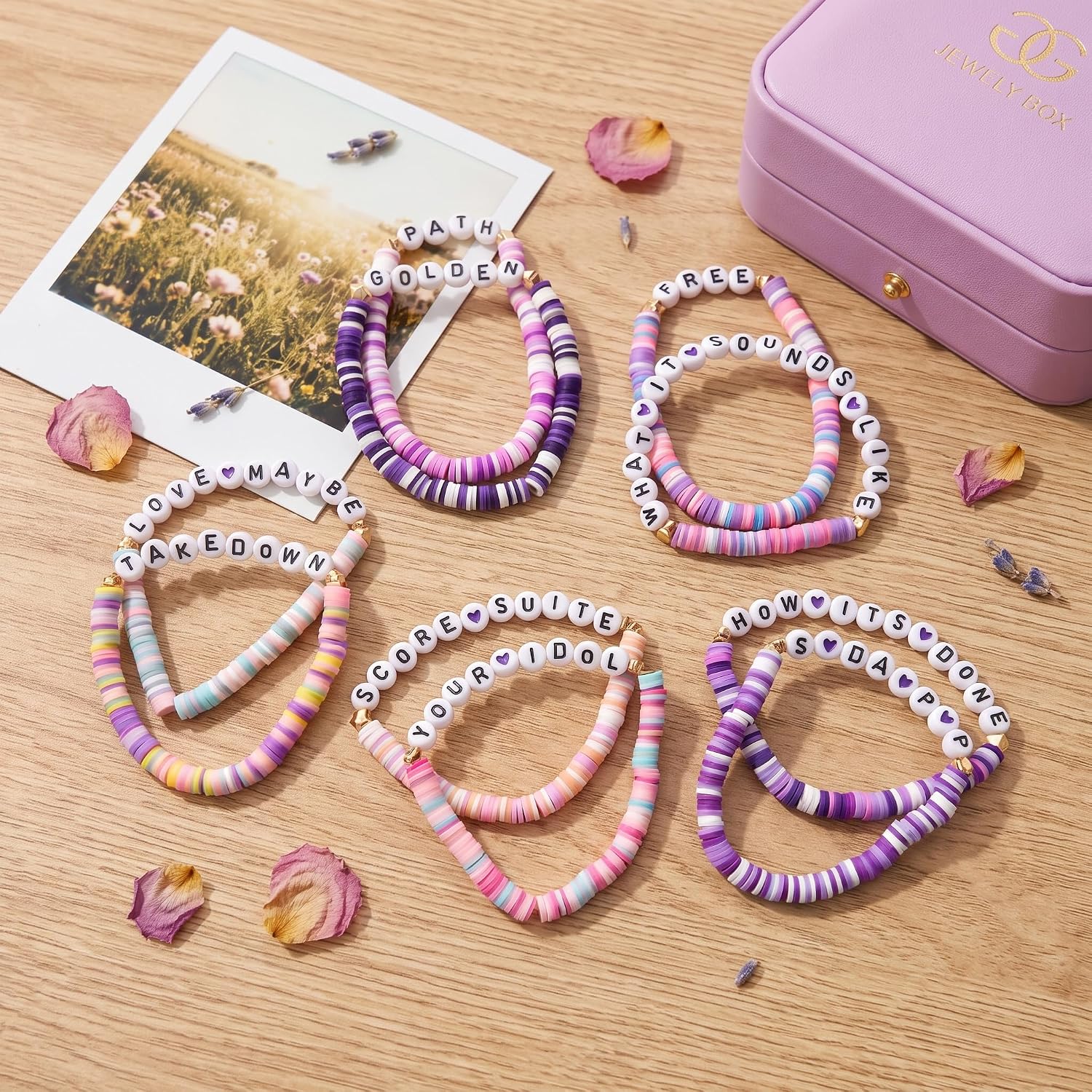 Korea Pop Merch Bracelets Set,10 pcs for Hunters Bracelets Party Decorations Favors Birthday Gift Set for Wemon image 2