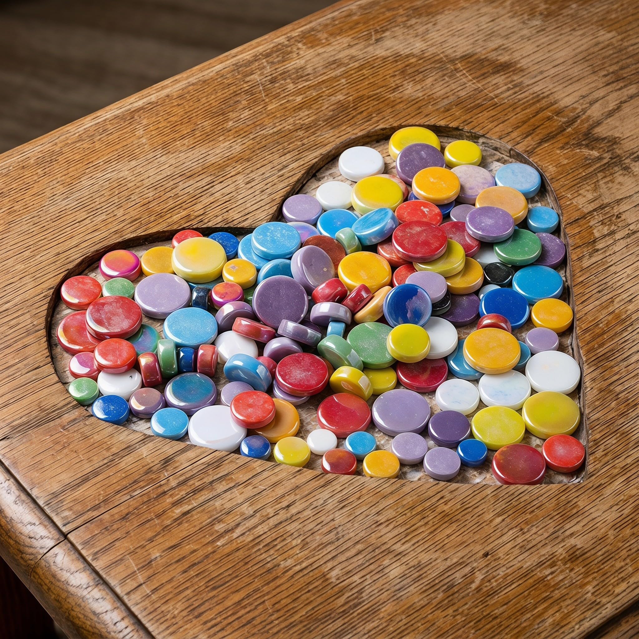 ibasenice 1 confezione di tessere di mosaico in vetro: mini materiali artistici colorati per mosaici, decorazioni per pareti esterne e paraschizzi della cucina, tessere piatte e rotonde di dimensioni