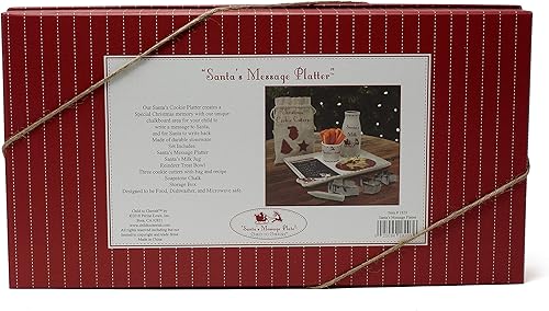 Miniatura 4 de Child to Cherish Juego de platos navideños con mensaje de Papá Noel con cortadores de galletas, plato de Papá Noel, tarro de leche de Papá Noel y