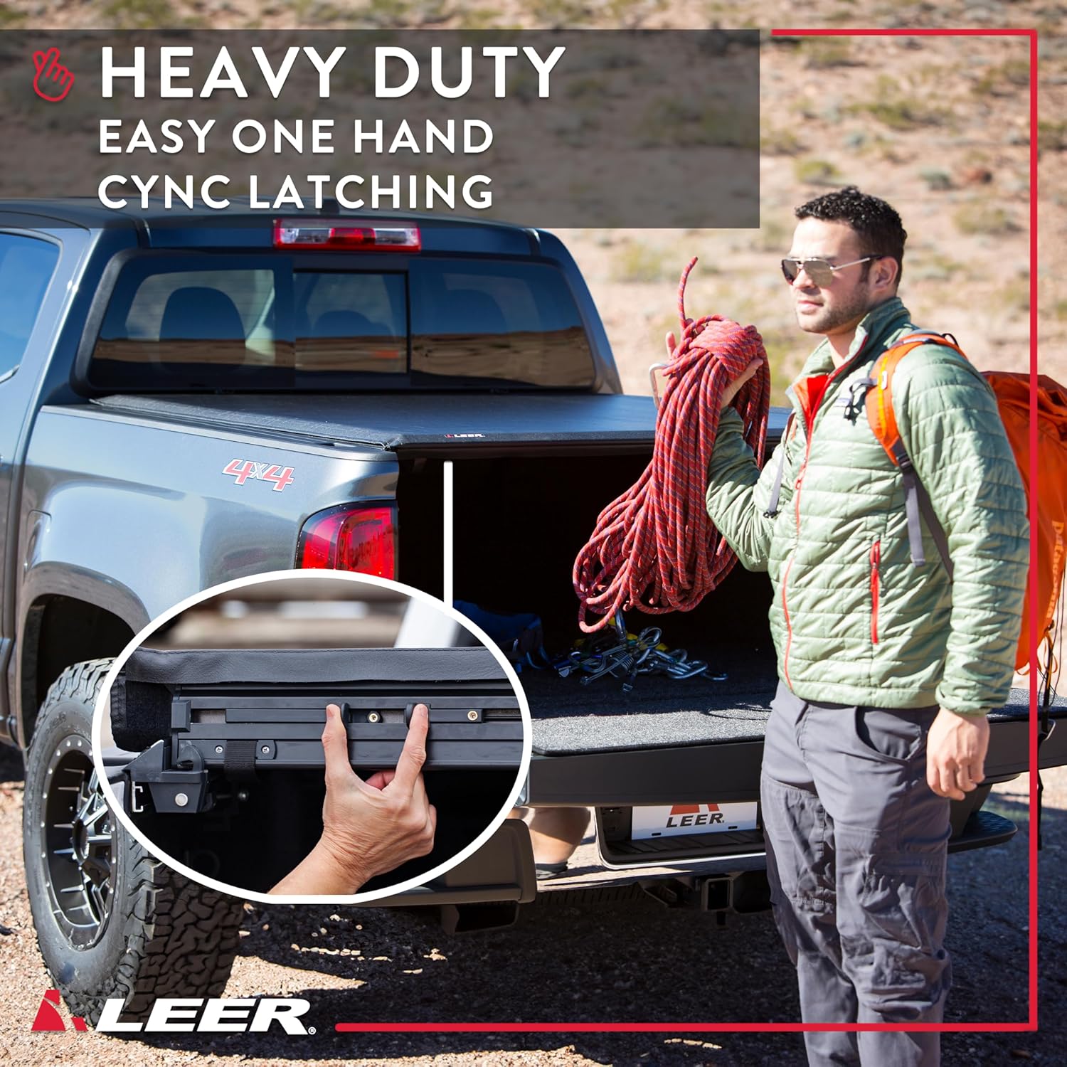 LEER SR250 Soft Rolling Tonneau Cover, Fits 2016-2023 Toyota Tacoma with 5'2" Truck Bed