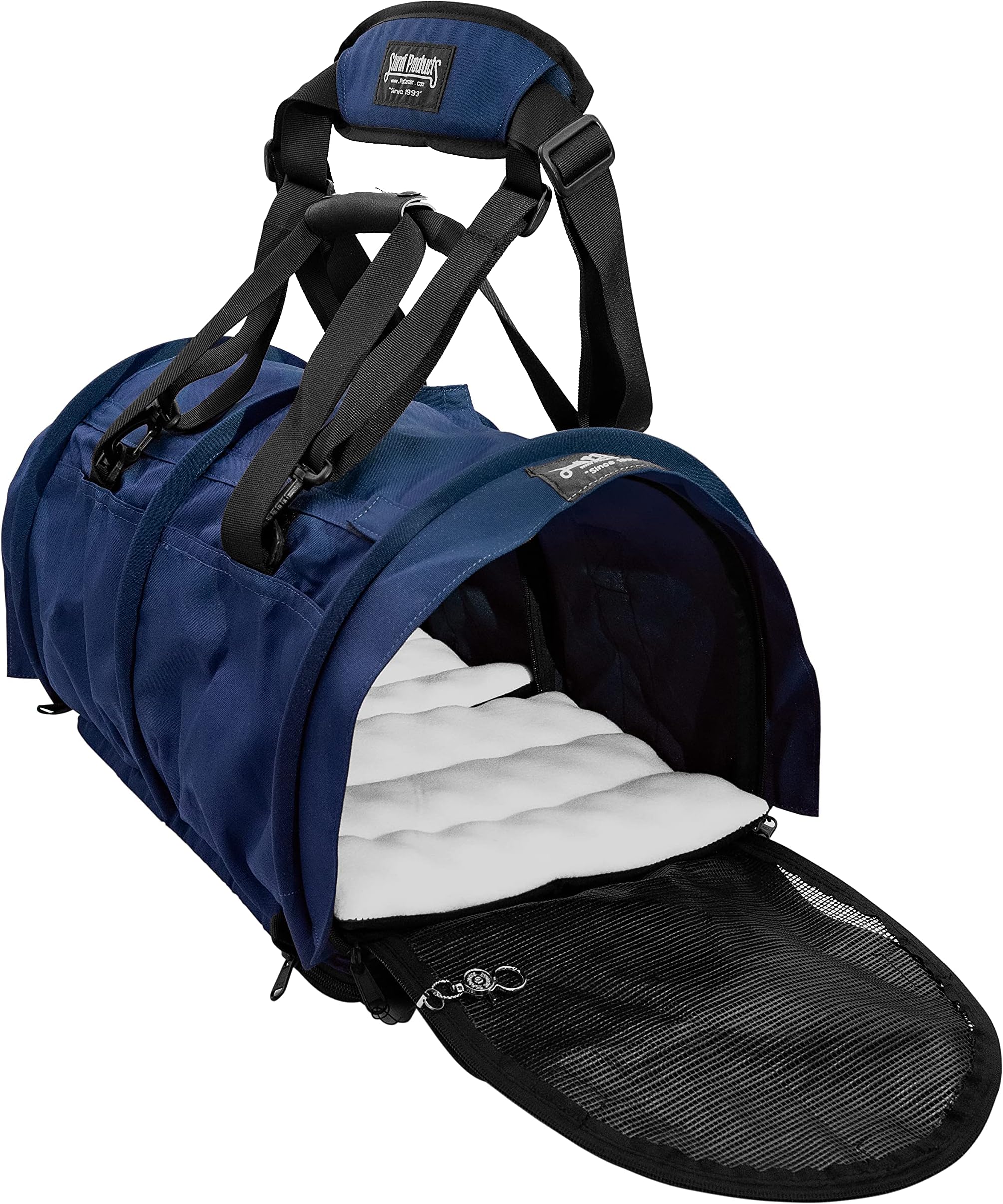 STURDI PRODUCTS SturdiBag Double Sided Divided Pet Carrier, X-Large, Navy