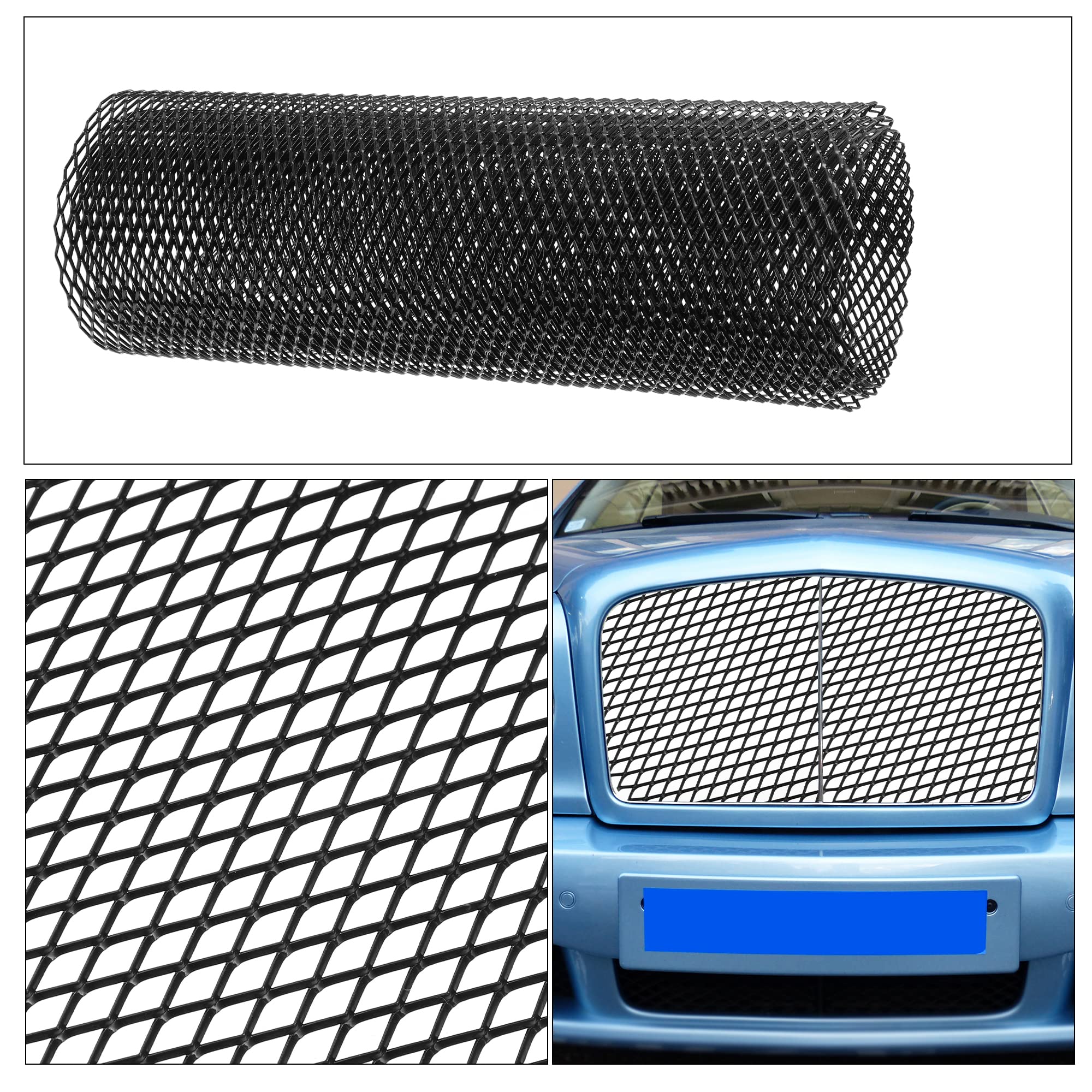 Grande griglia racing tuning 40 x 120 cm, in plastica ABS a nido d'ape in colori RAL (Arancione Puro RAL 2004
