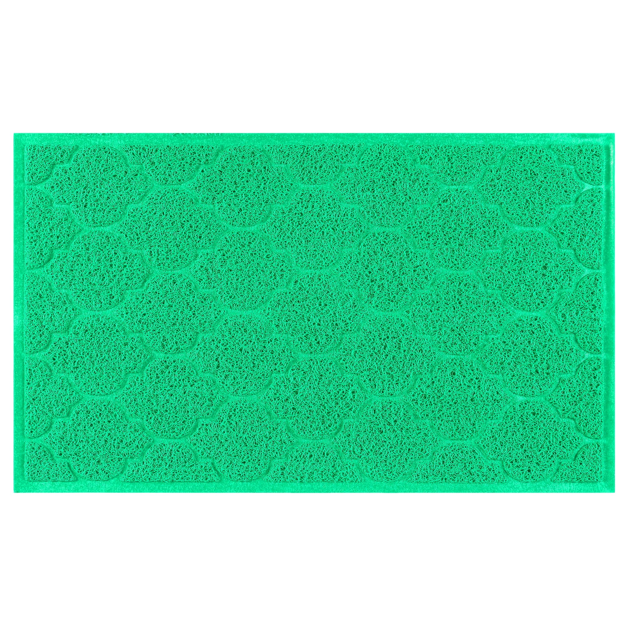 Paillasson vert 45x76 cm uxcell tapis d'entrée uni antidérapant durable