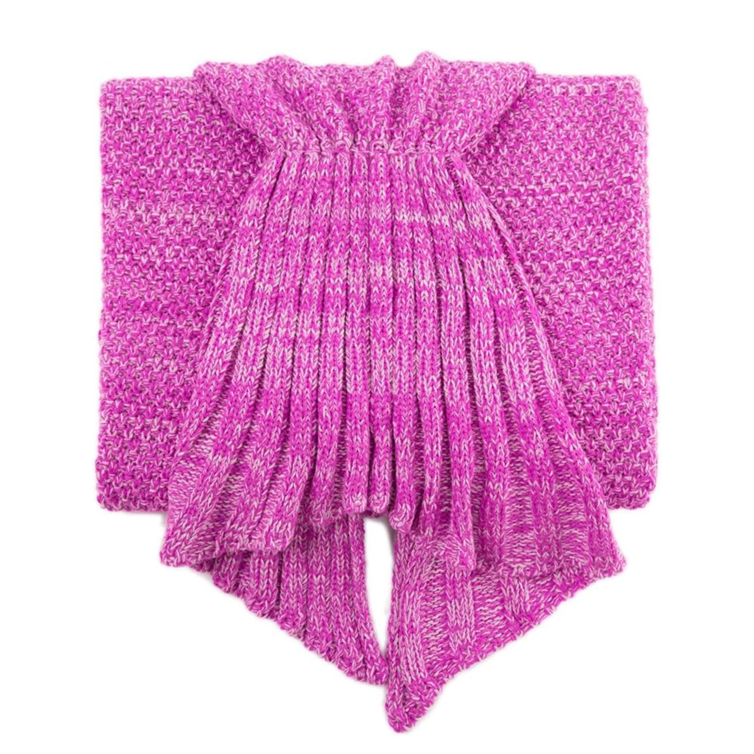 Drumstone (𝗪𝗶𝗻𝘁𝗲𝗿 𝗦𝗽𝗲𝗰𝗶𝗮𝗹 Cozy Hand-Knitted Mermaid Tail Blanket for Adults and Kids, All-Season Sleeping Bag, for Girls, Snuggly and Stylish for Bed, Couch, or Camping 3