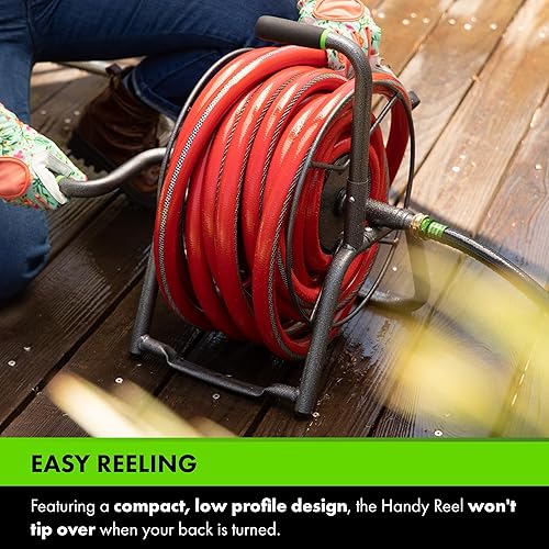 Miniatura 10 de Yard Butler Carrete de manguera giratorio soporte de manguera de jardín soporte de pared resistente con pivote de 90 grados - ISRM-90