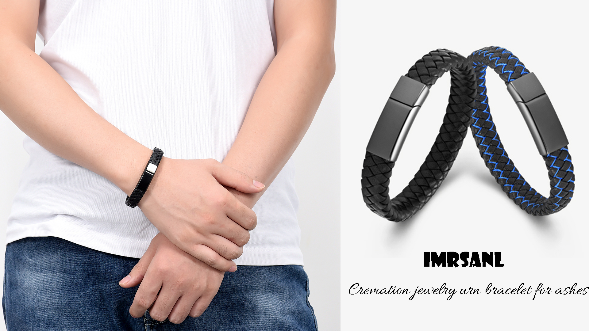 Pulsera Urna Para Cenizas - Acero Inoxidable Y Cuero, Diseño Ancla, 4