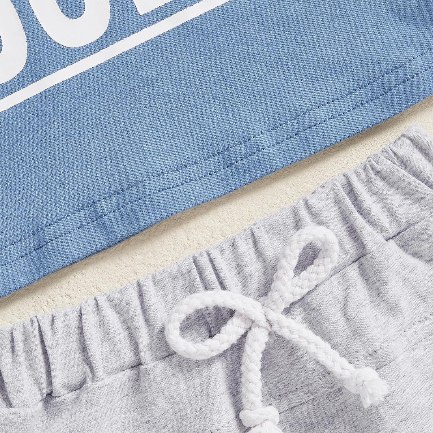 Kupretty Toddler Baby Boy Summer Clothes Letter Graphic Short Sleeve Shirt T-Shirt Tops + Casual Shorts Outfit Set - Image 6