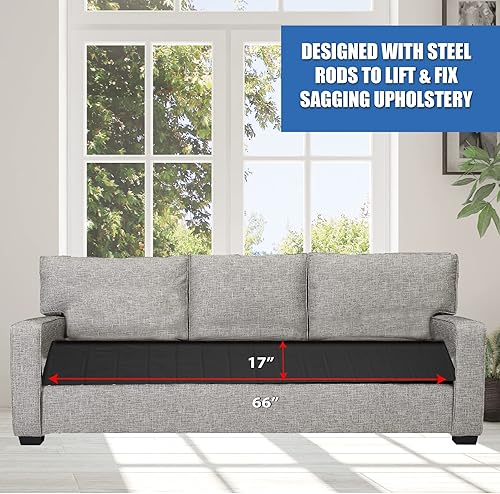 Miniatura 3 de Furniture Fix Steel para silla, sofá, sofá biplaza, colchón o cojín de sofá, soporte de asiento ajustable antideslizante supercómodo, prolonga la