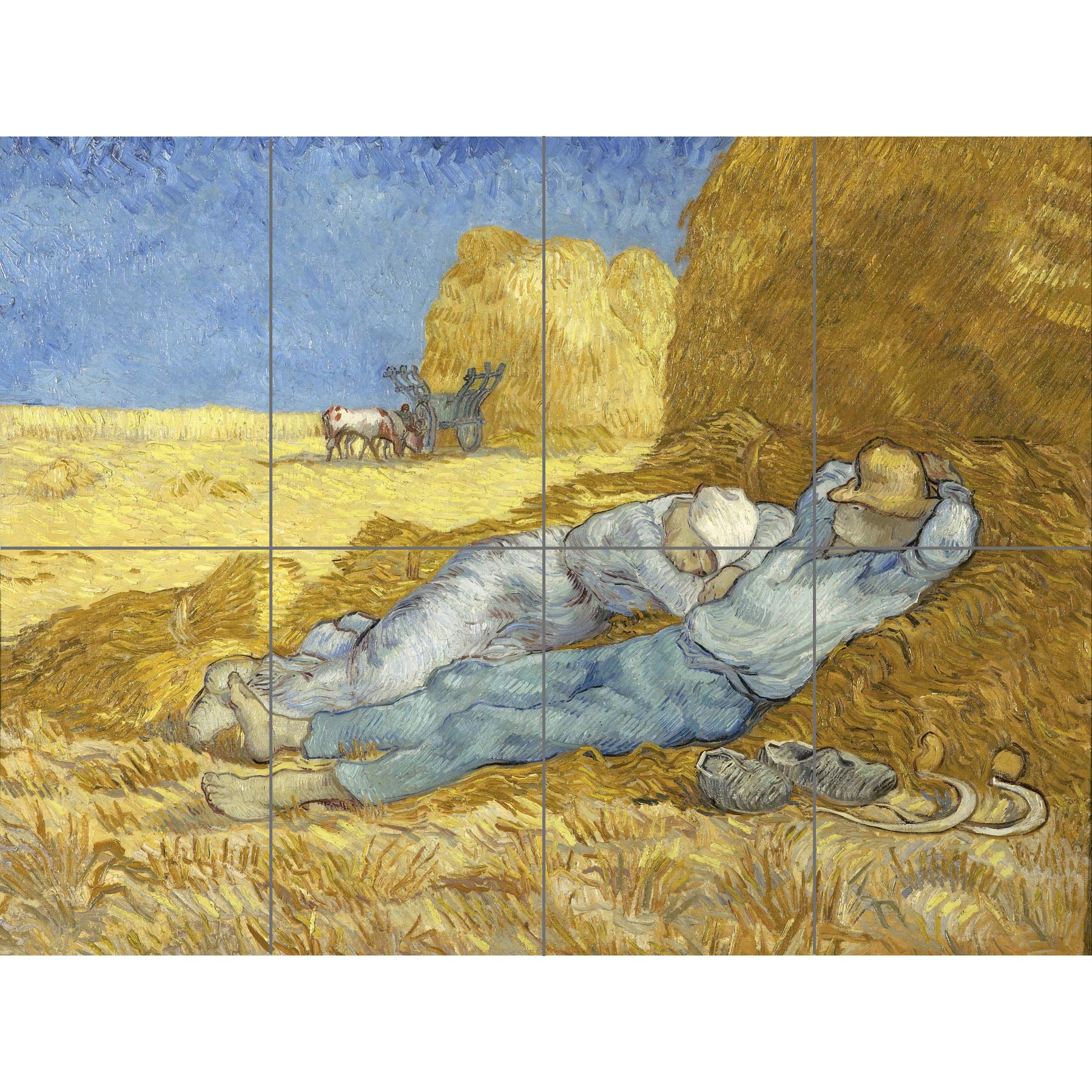 Artery8 Vincent Van Gogh The Siesta After Millet XL Giant Panel Poster (8 Sections)