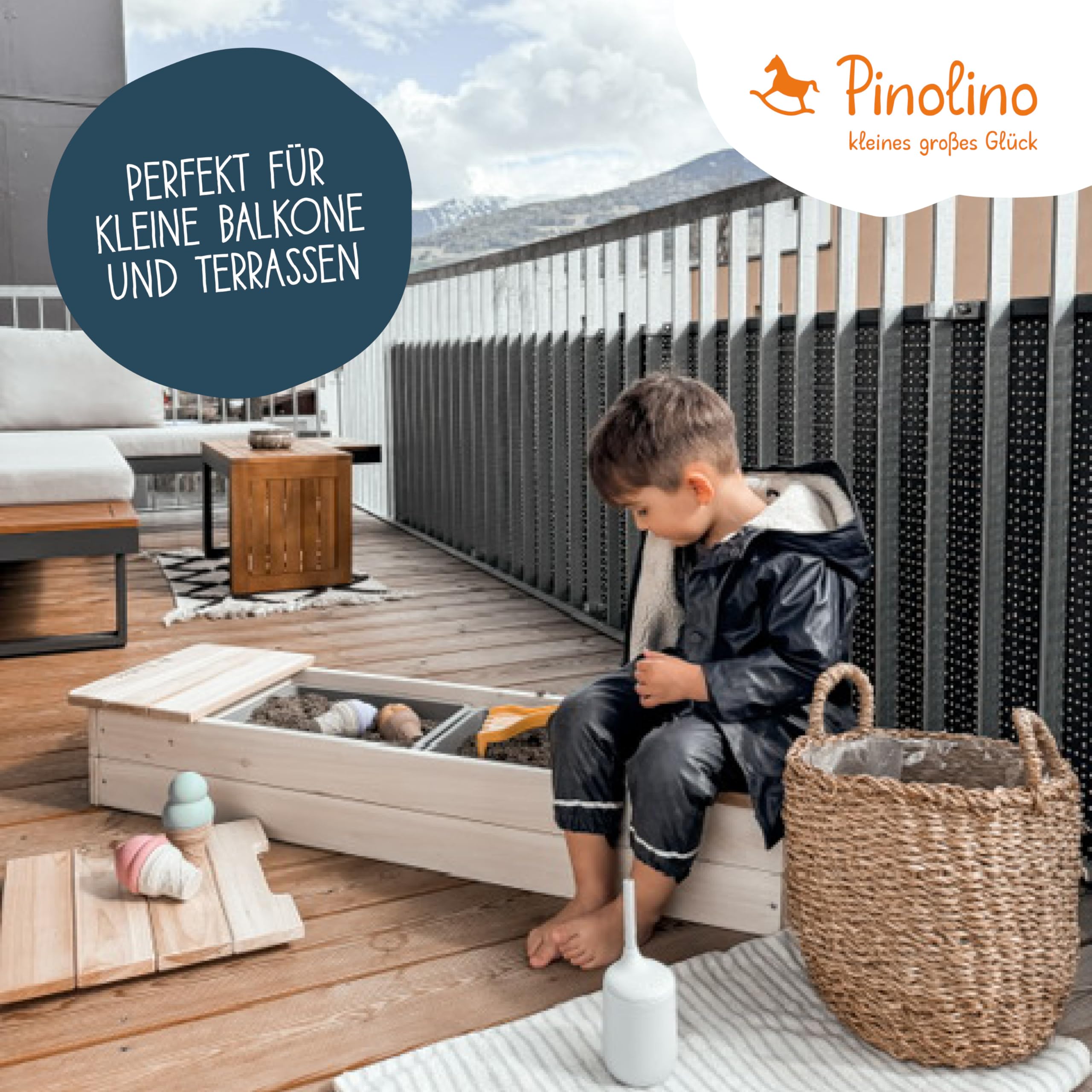 Pinolino Sandkasten Hedda beige/Natur
