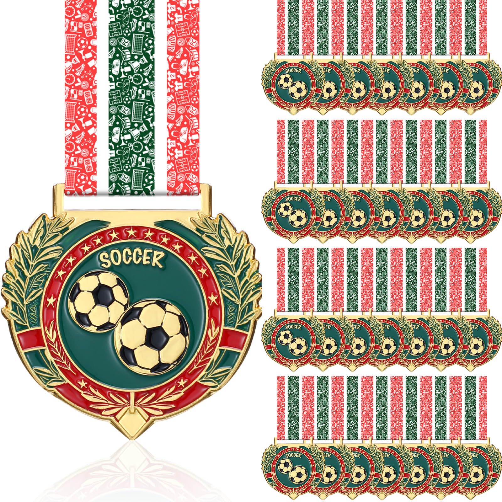 Ecation Sports Awards Medals with Neck Ribbons, 2''