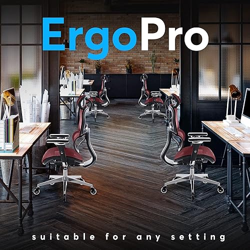 Miniatura 7 de Oline ErgoPro - Silla de oficina ergonómica con reposabrazos ajustable 4D, soporte lumbar 3D y ruedas de cuchilla, escritorio giratorio ejecutivo