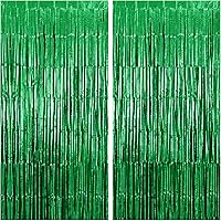 Vista 18 de KatchOn - Telón de fondo negro con flecos de 6.4 x 8 pies, extra grande, paquete de 2, telón de fondo de oropel negro para decoraciones de fiesta