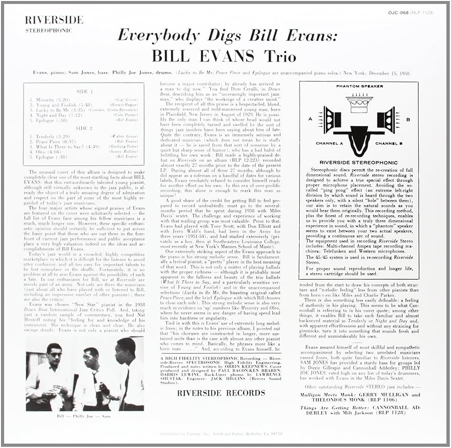 Amazon.co.jp: Everybody Digs Bill Evans [Analog]: ミュージック