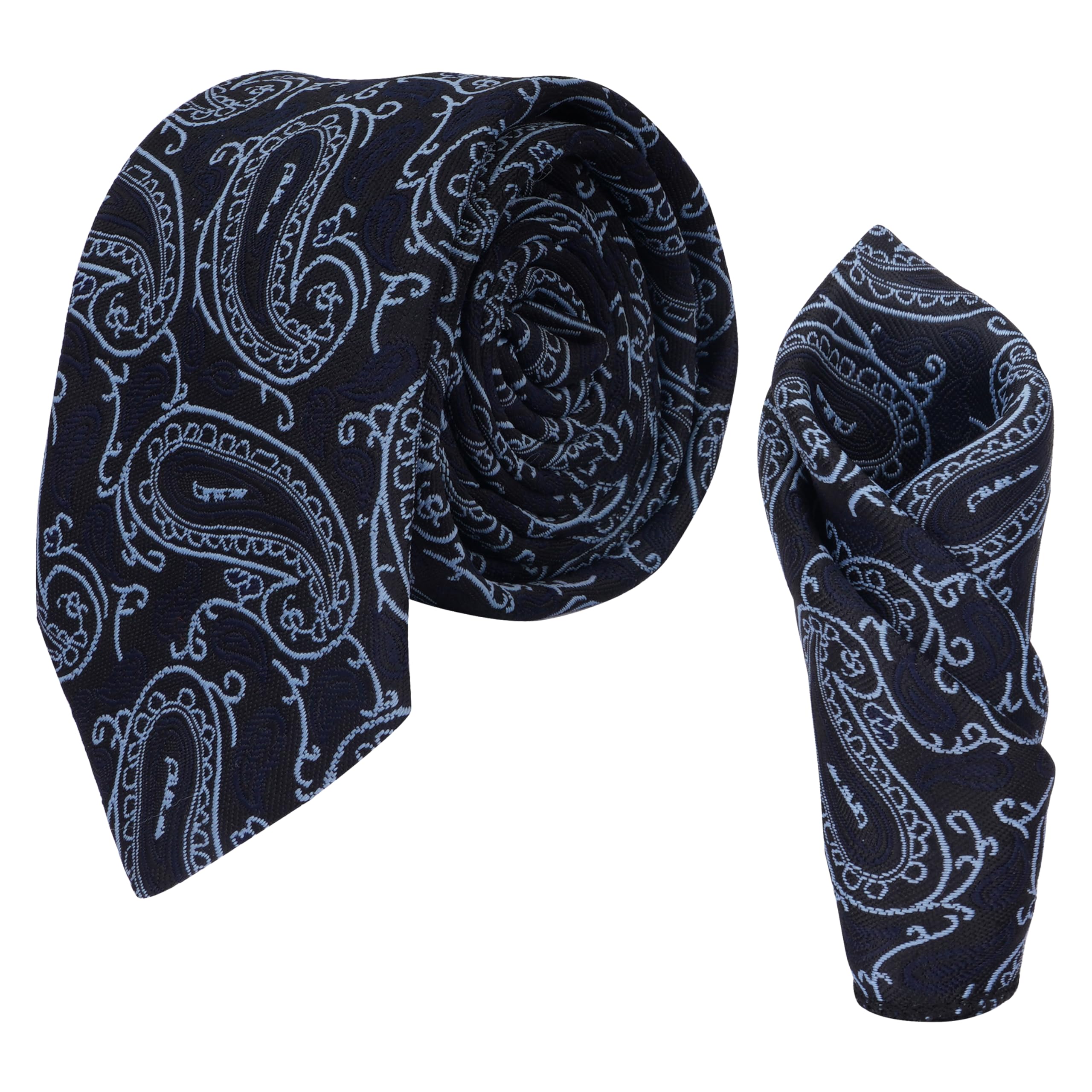 Men's Microfibre Italian Necktie Gift Set, Floral Printed Tie With Pocket Square (Pack of 2)-image-28