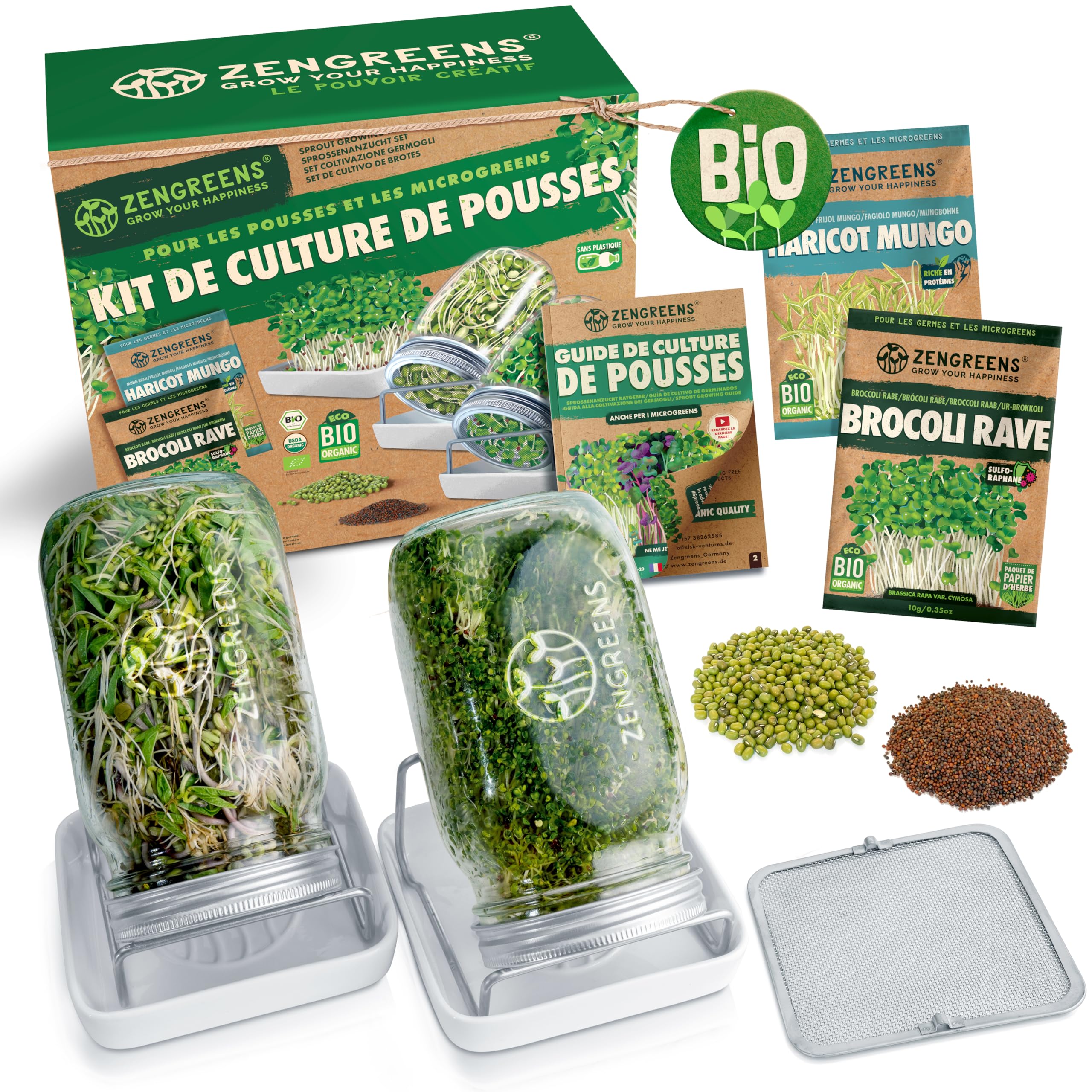 zengreens kit de germoir pour graines à