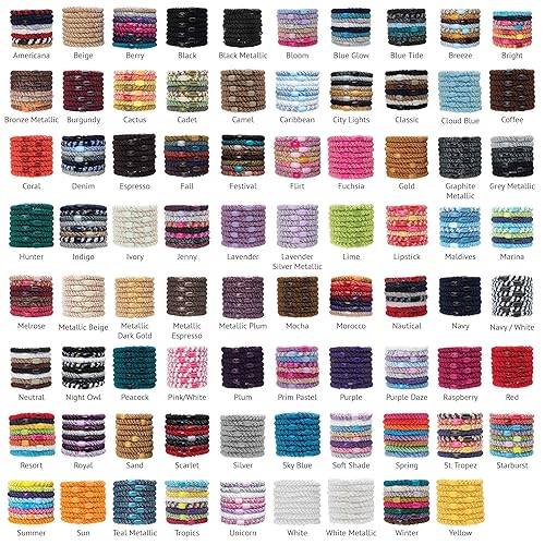 Miniatura 3 de L. Erickson Grab & Go Pony - Caribbean - Paquete de 8 ligas para cola de caballo - Mezcla azul