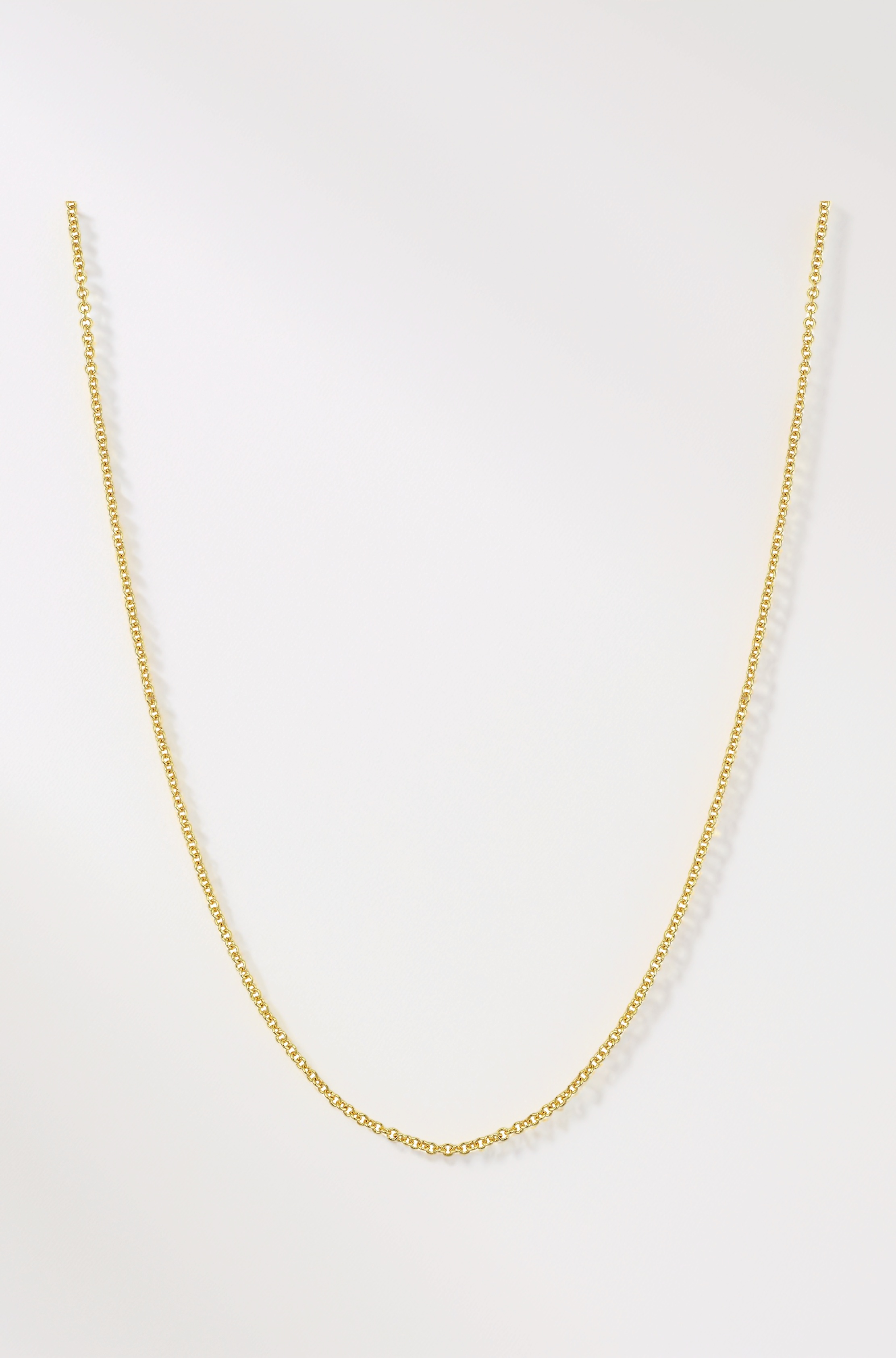 14k Yellow Gold Filled 1mm 1.3mm 1.5mm 2.1mm Cable Chain Necklace