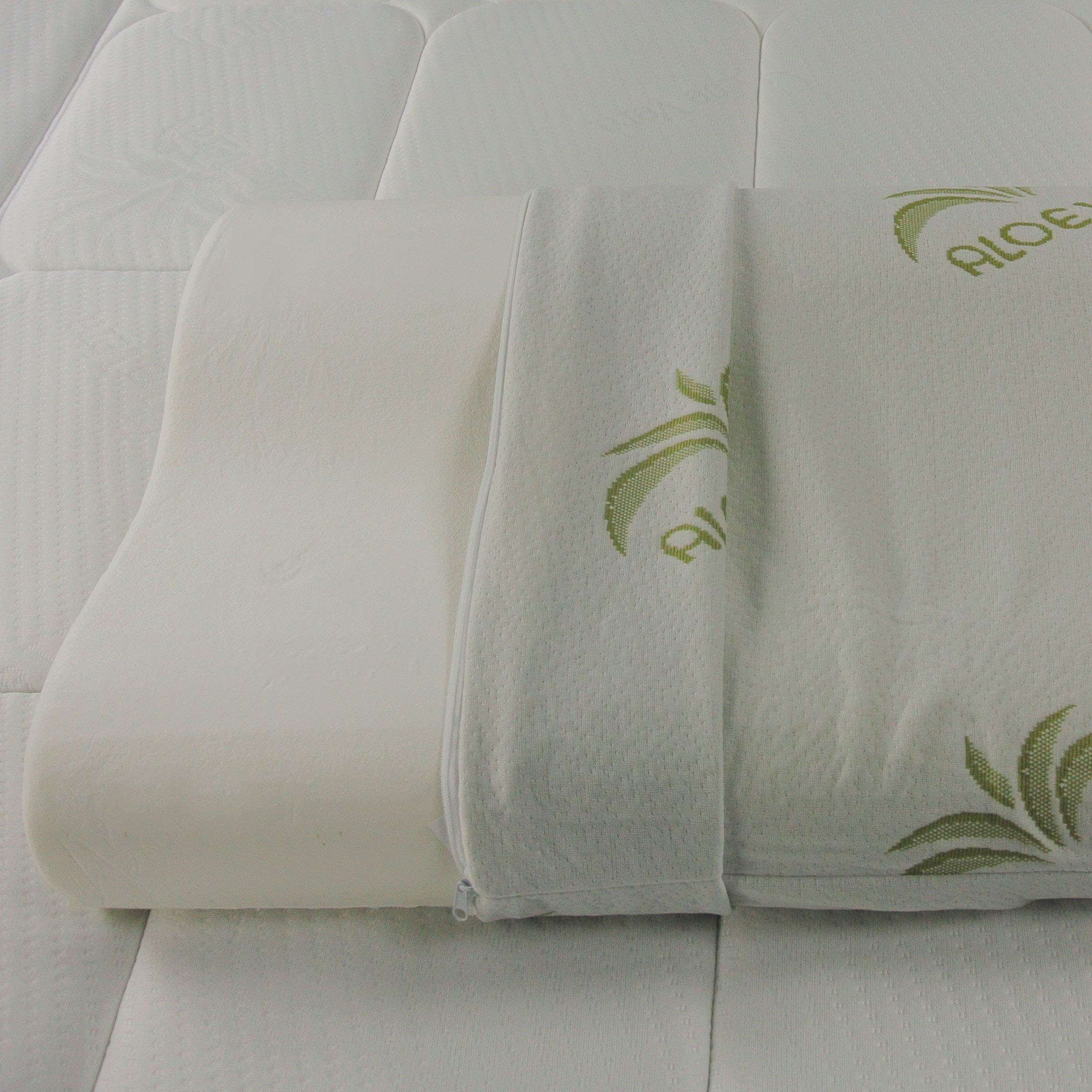 Baldiflex Emporio Coppia Cuscini in Memory Foam Orto Maxi - Modello Ortocervicale - Fodera in Aloe Vera