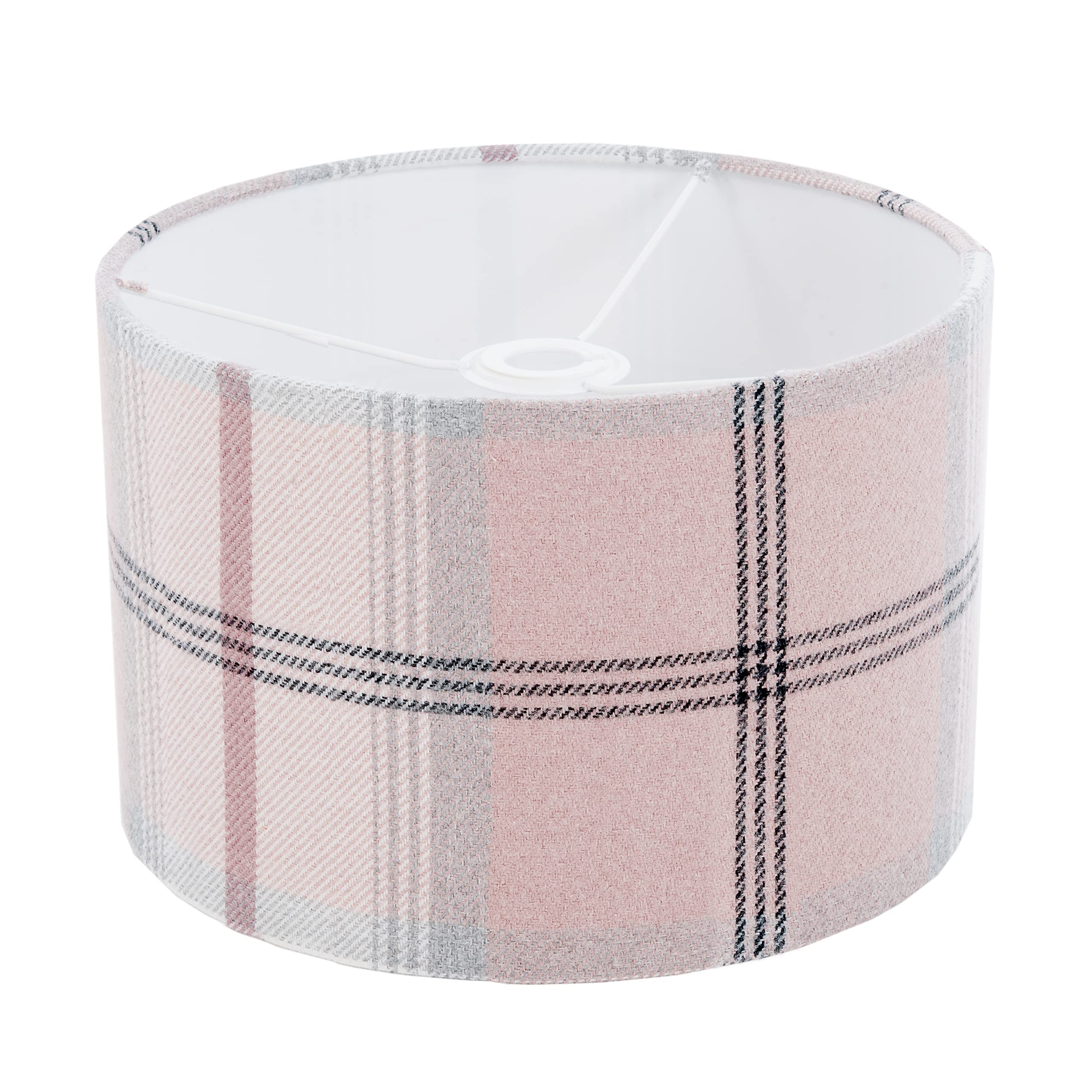 Kushade Pink 14"(35Cm) Balmoral Blush Tartan Tweed Highland Country Check Lampshade/Table Lamp/Ceiling Light