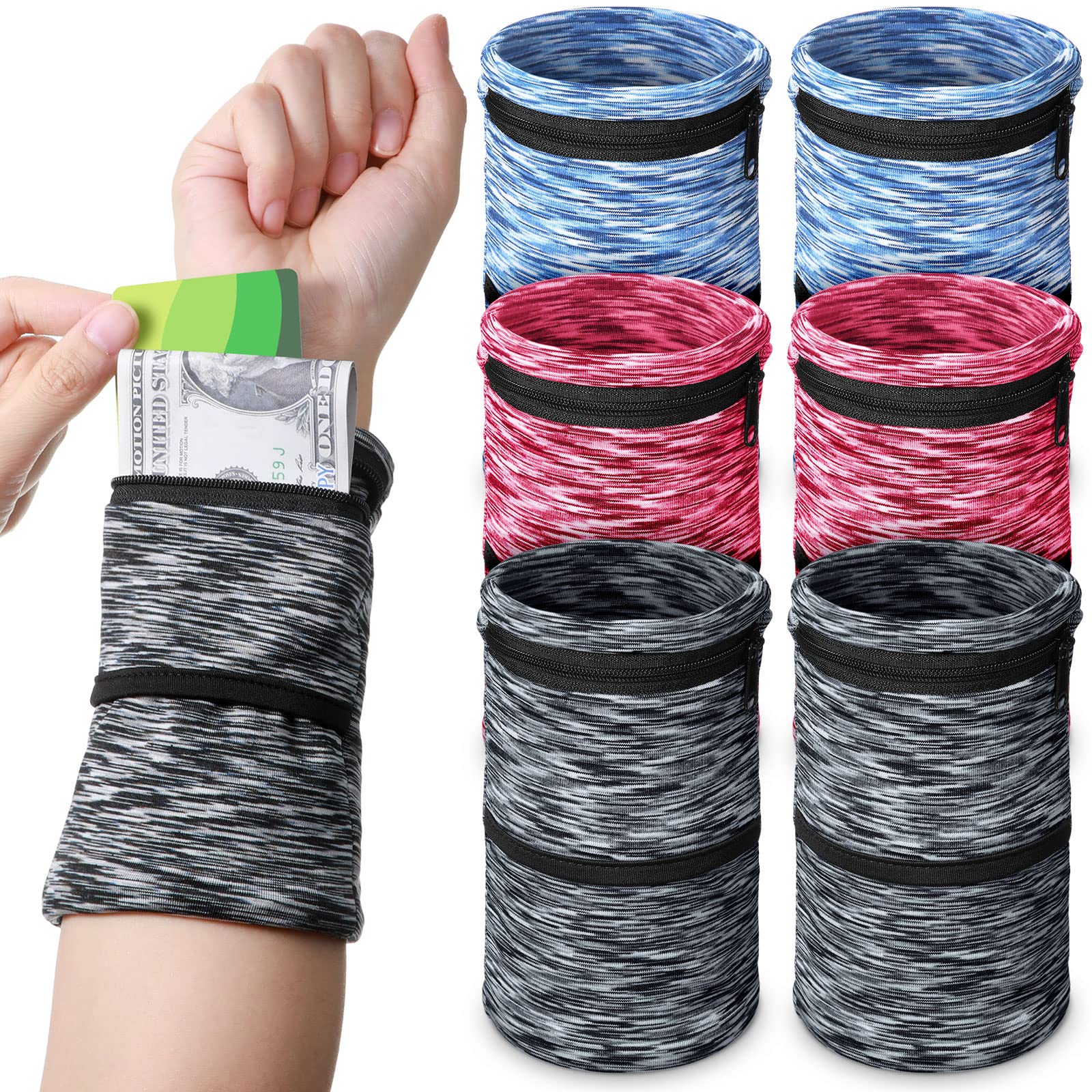 6 Pieces Wrist Wallet Running Wallet 