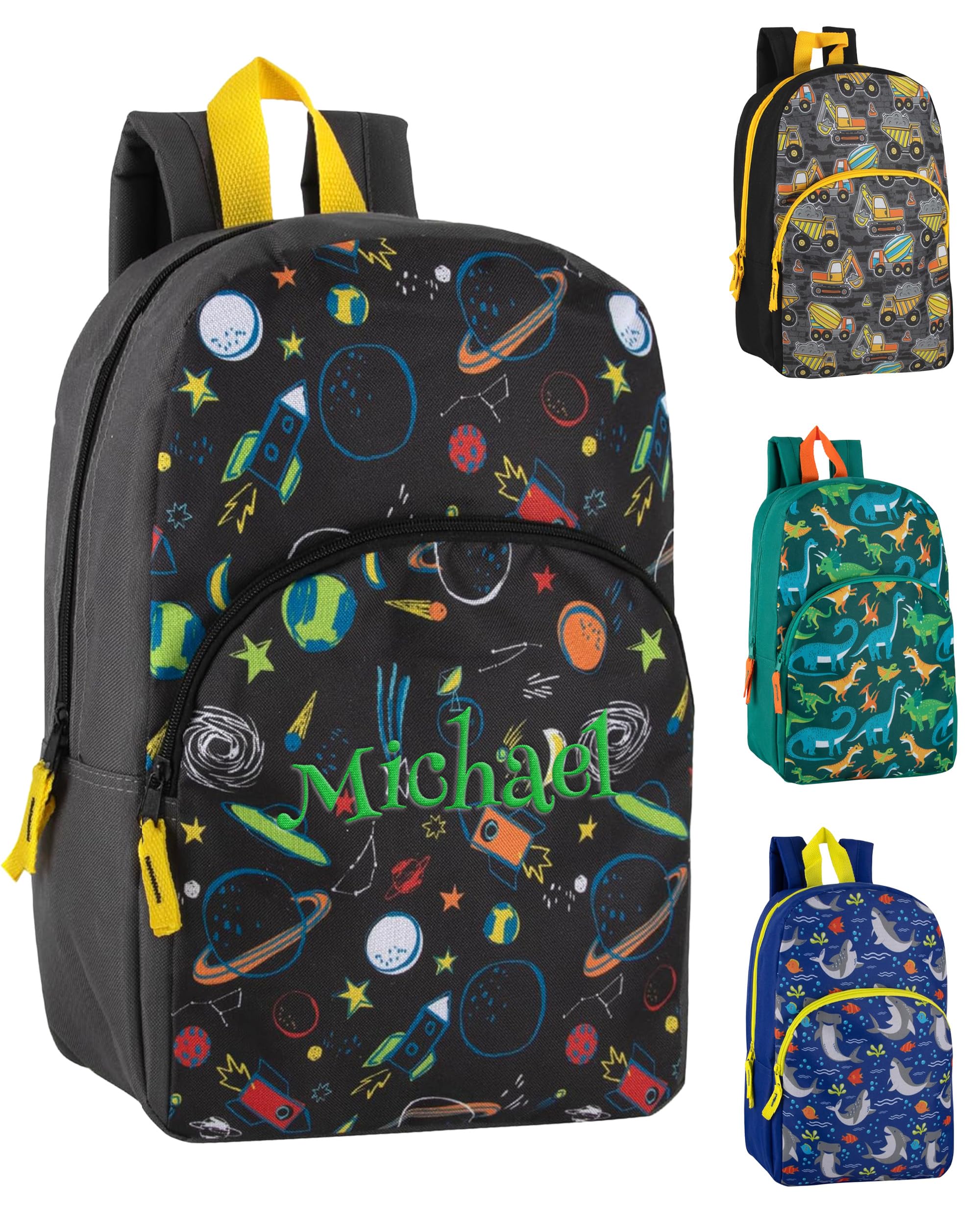 Printualist Custom Name Kids Backpack – Personalized Embroidered School Bag for Boys – Durable Preschool Backpack for Toddlers, Galaxy