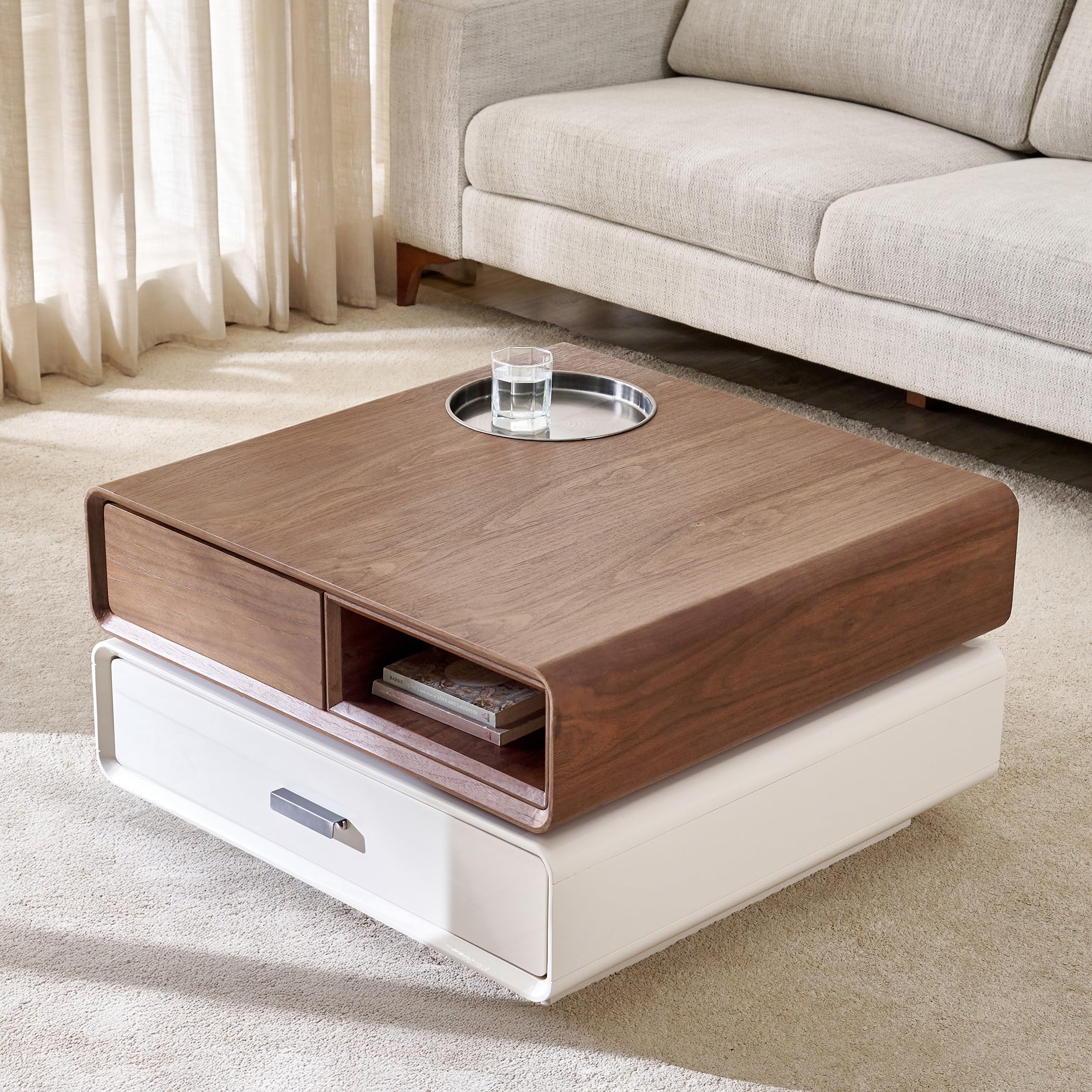 Home Centre | Havana | Center Table | Coffee Table | Engineered Wood | Walnut | 1 Year Warranty-image-29