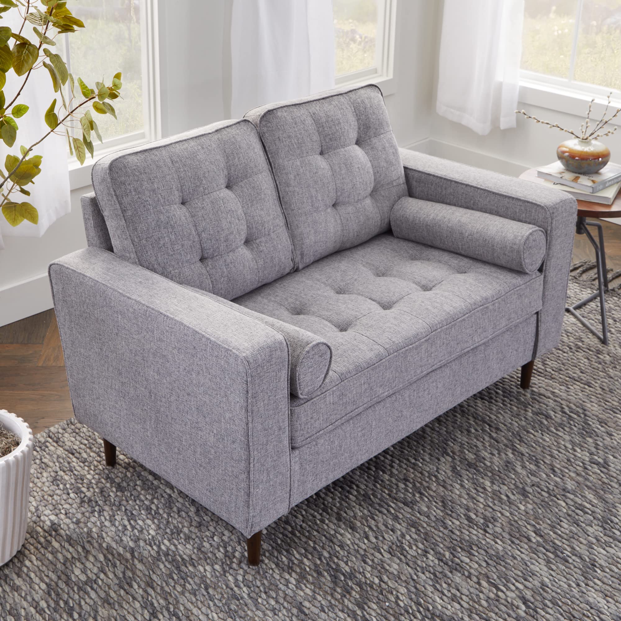 Edenbrook Lynnwood Upholstered Loveseat Small Loveseat Light Gray