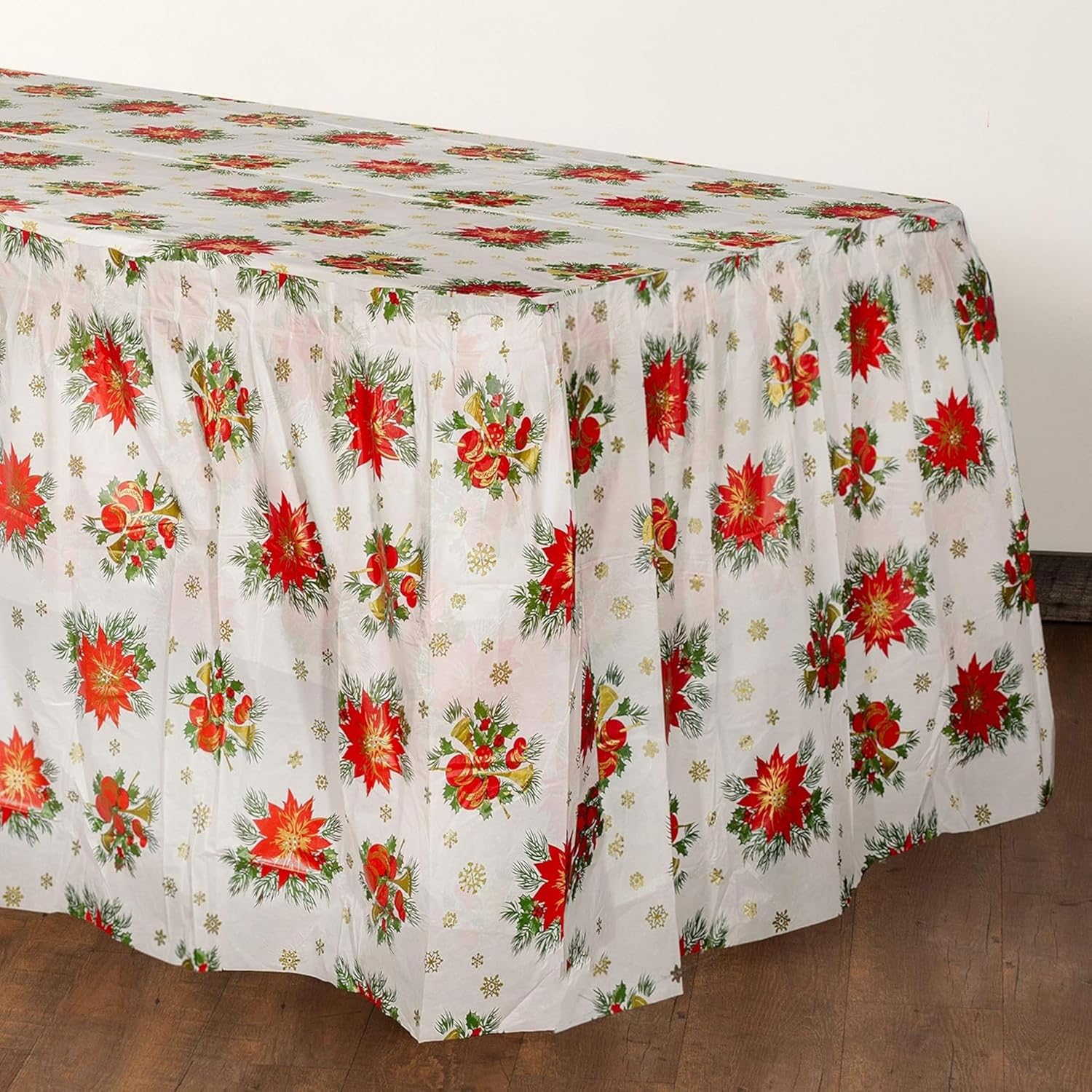 SK.Royal 14 Ft. X 29 in. Holiday Printed Plastic Table Skirt | Case of 48