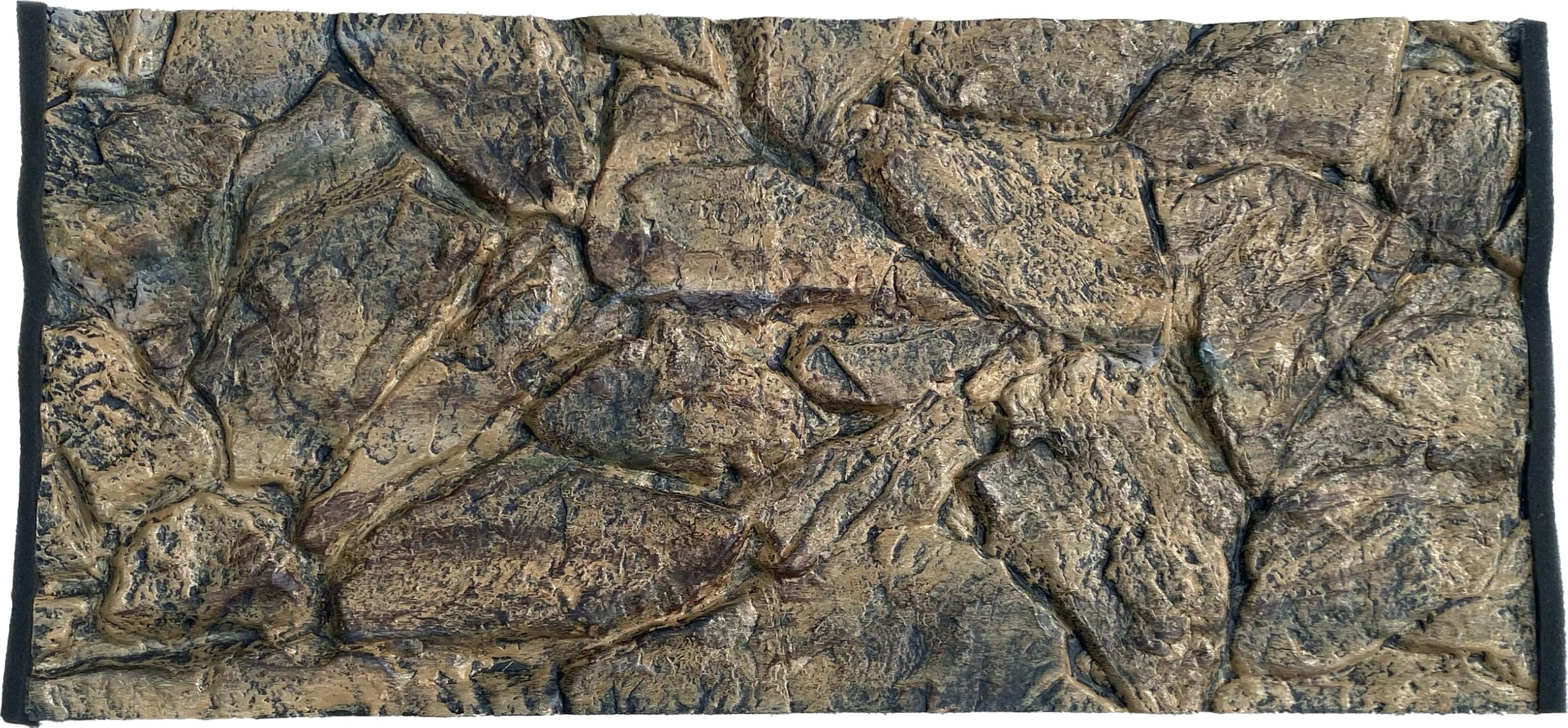 Fond d'aquarium 3D jaune PLASTIKO 80x50 cm pour créer un paysage rocheux naturel