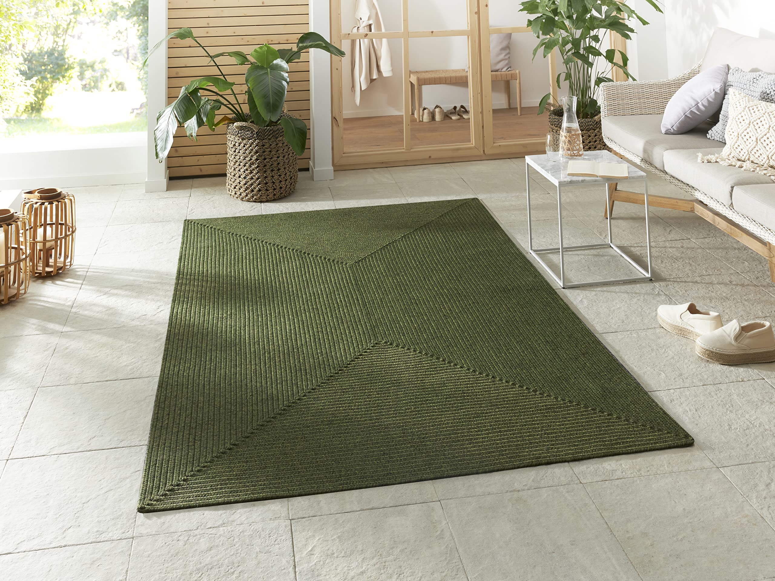 THE RUGS Trenzado Rug Polypropylene 160 cm x 230 cm Green