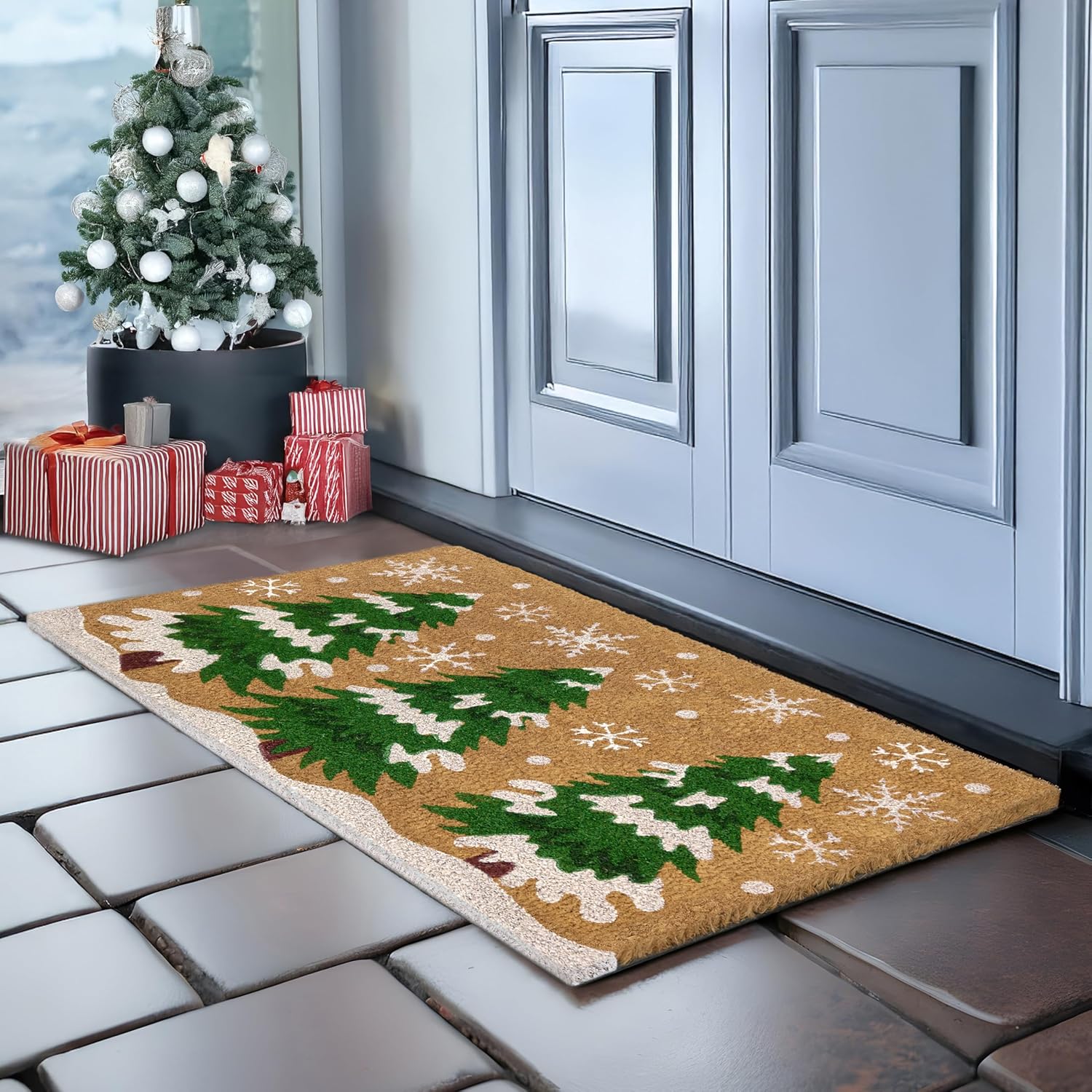 Christmas Tree Door Mat 30x17 Inch, Christmas Coir Doormat, Christmas Tree Doormat, Christmas Coir Mat Outdoor Christmas Doormat Coir Christmas Doormat Outdoor Doormat Christmas Coir Doormat Christmas Christmas Trees