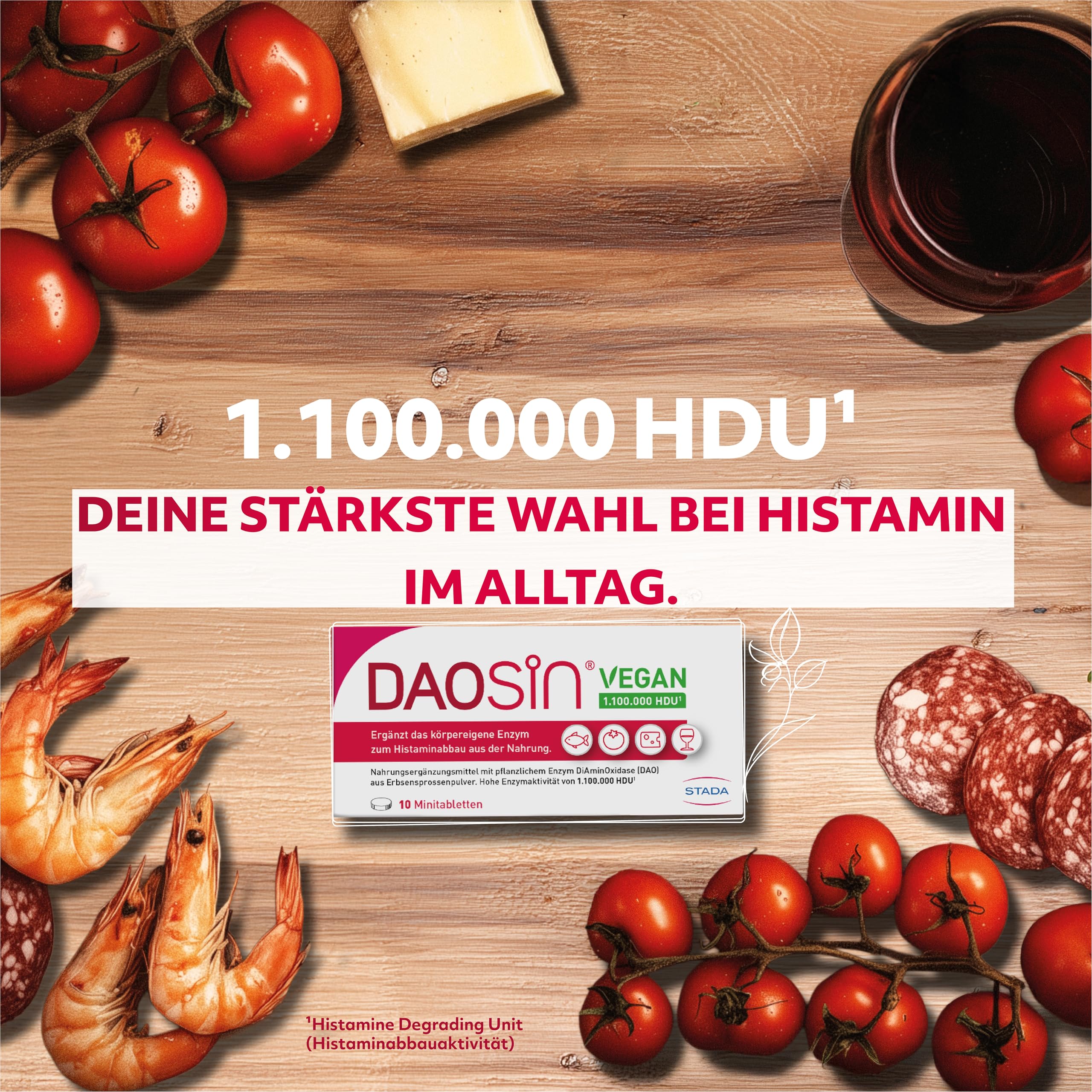 DAOSiN bei Histaminintoleranz, Hochdosiert, 1,1 Mio. HDU pro Tablette, 90 St