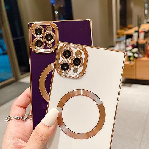 Miniatura 7 de Owncase Funda magnética cuadrada para iPhone 11 Pro Max compatible con Magsafe protección completa de la cámara y esquinas reforzadas galvanizadas,