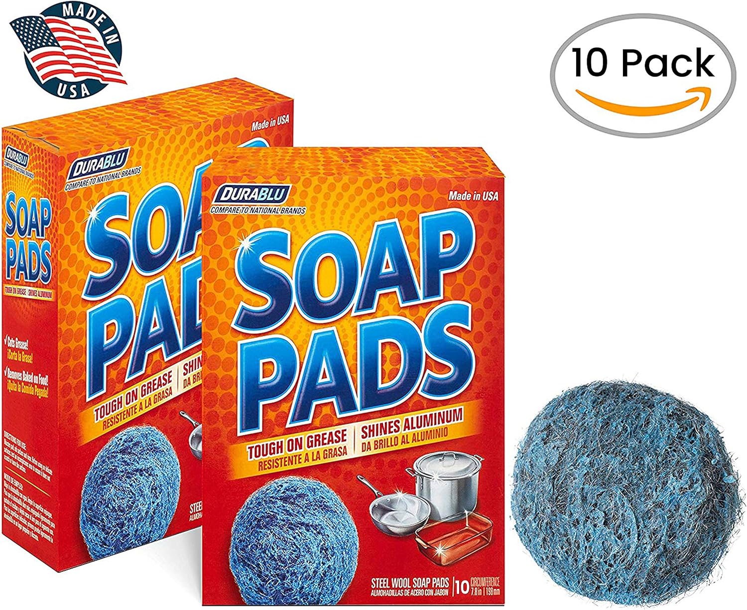 Grеаtеѕt Prоduсt 20 Pack Steel Wool Soap Pads - Metal Scouring Cleaning Pads for Dishes, Pots, Pans, and Ovens - Pre-Soaped for Easy Cleaning of Tough Kitchen Grease and Oil Wееklу Tор Sаlе 20 Pack Steel Wool Soap Pads - Metal Scouring Cleaning Pads for Dishes, Pots, Pans, and Ovens - Pre-Soaped for Easy Cleaning of Tough Kitchen Grease and Oil