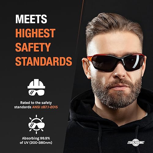 Miniatura 4 de ToolFreak Recka - Conjunto de gafas y gafas de seguridad, clasificado según ANSI z87.1-2015, accesorios incluidos