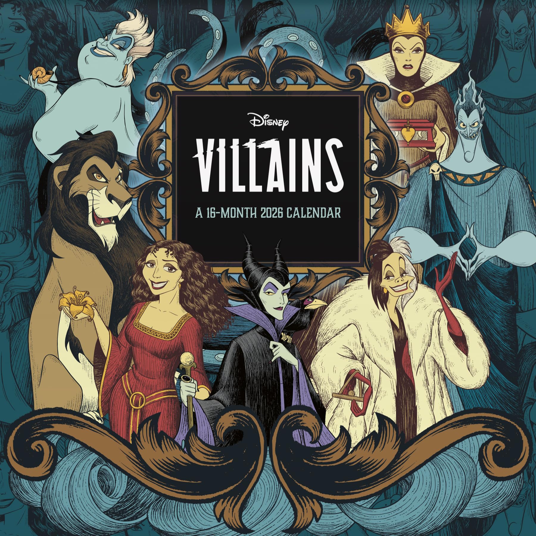 2026 Disney Villains Wall Calendar