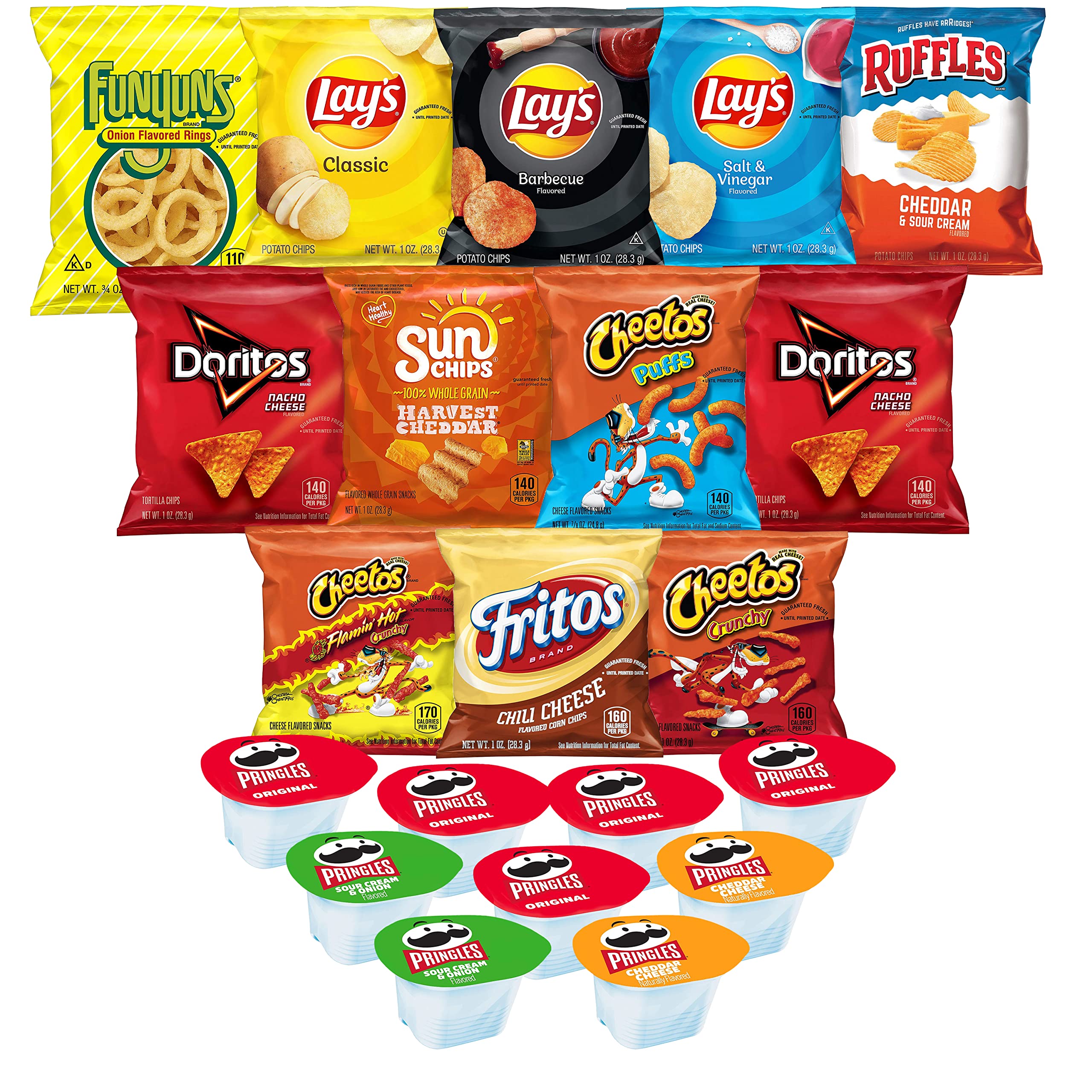 Buy VARIETY PACK Hot Snacks Crunchy Cheetos, Lays & Ruffles Chips