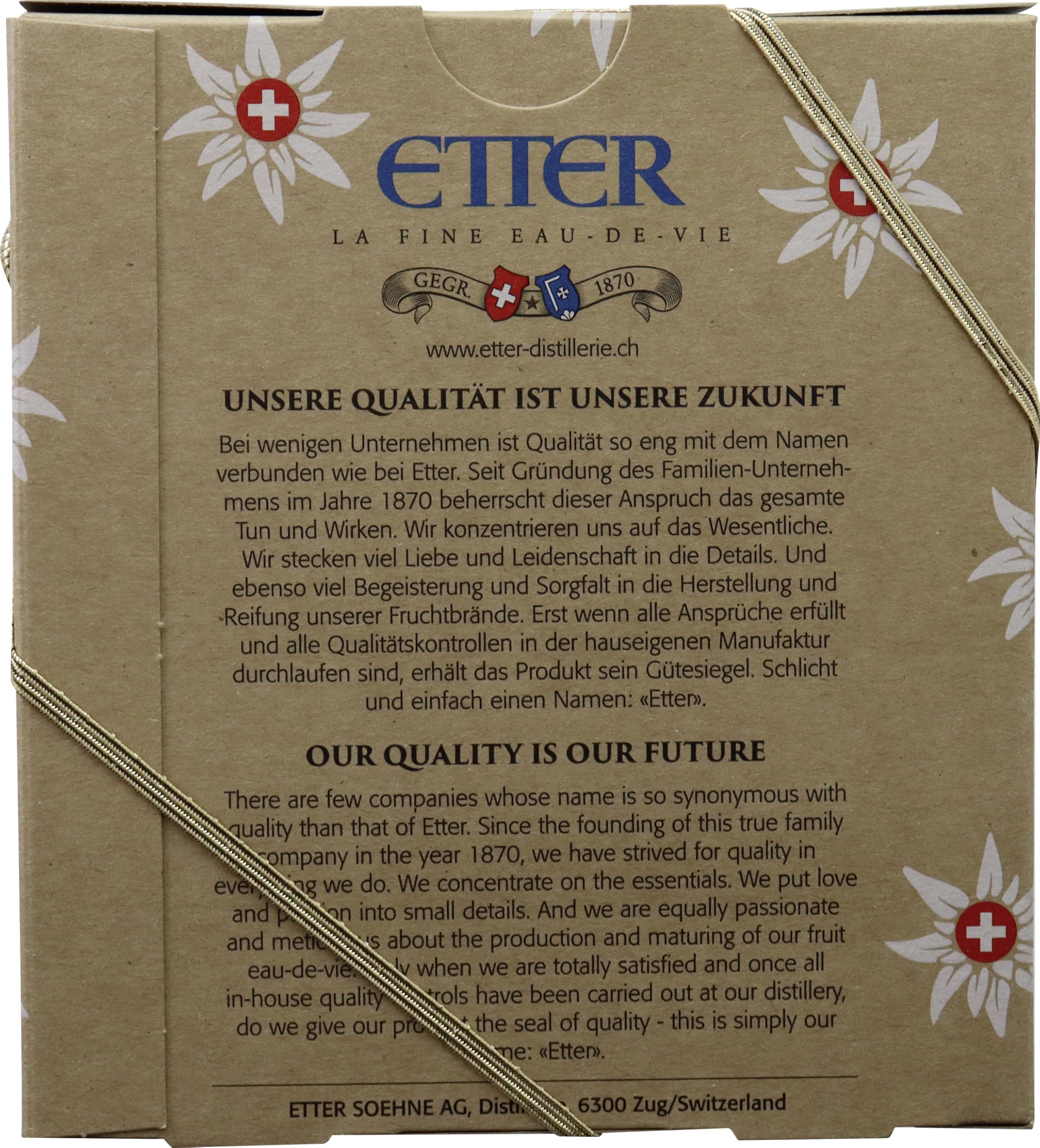 Etter Miniaturen Box Geschenkset 5 Schweizer Obstbrände (1 x 0.1 l)