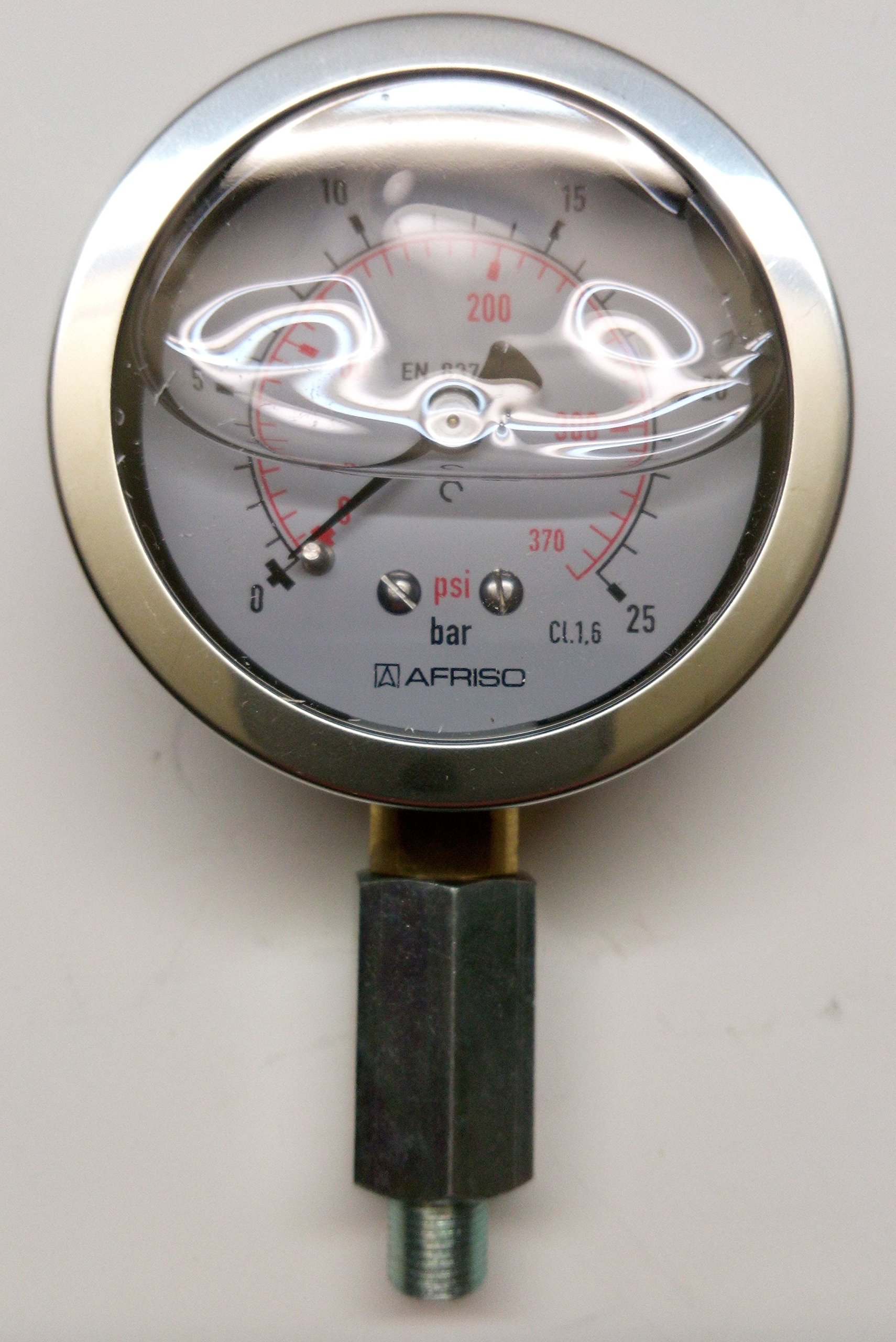 Afriso Manometer Glyzerin 1/8" Ø63 mm 0-25 bar (Edelstahl)