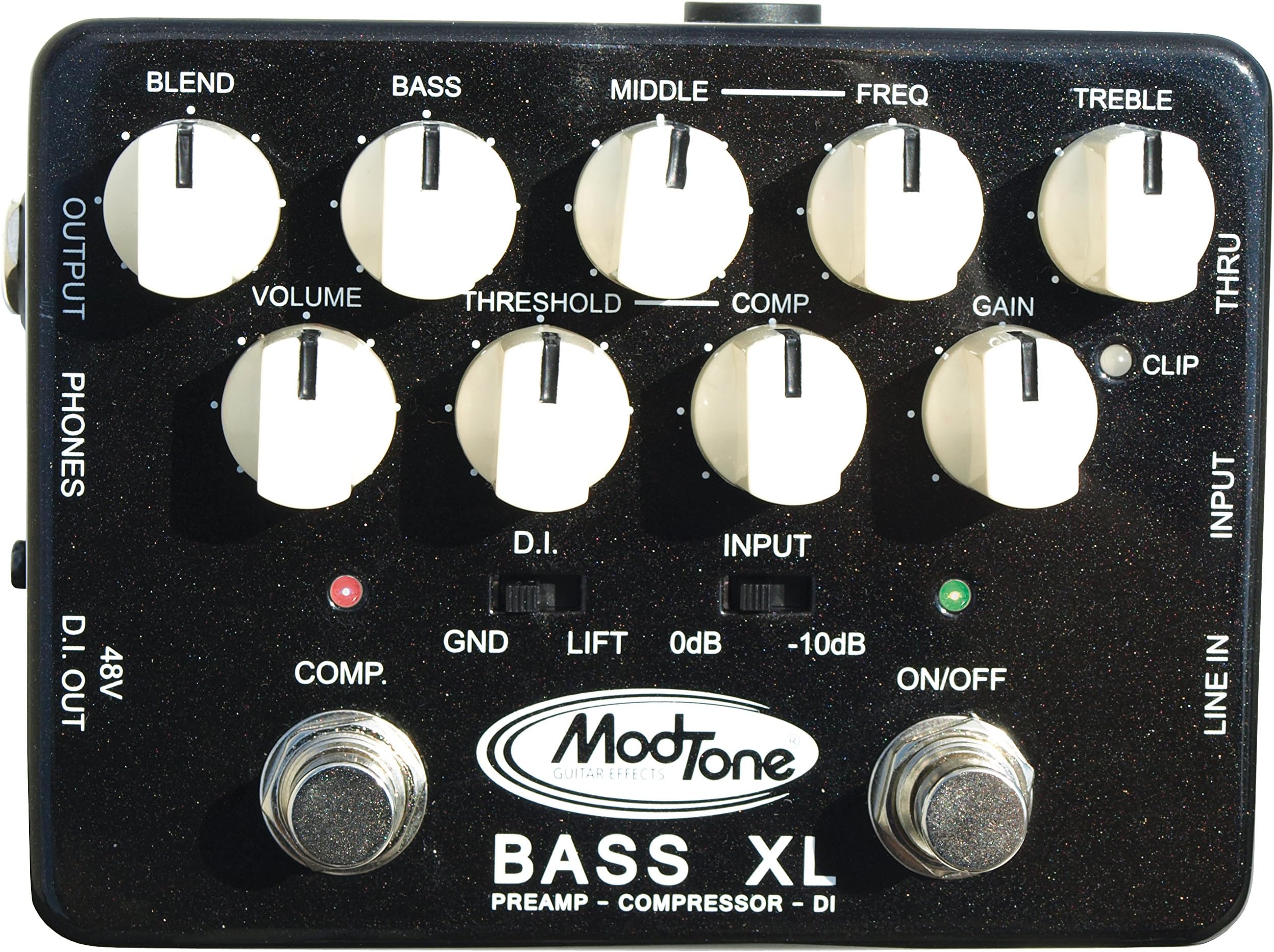 ModTone Guitar Effects ModTone Bass Xpander Pre-amp Direct Box with Built in Compressor (MT-BX)