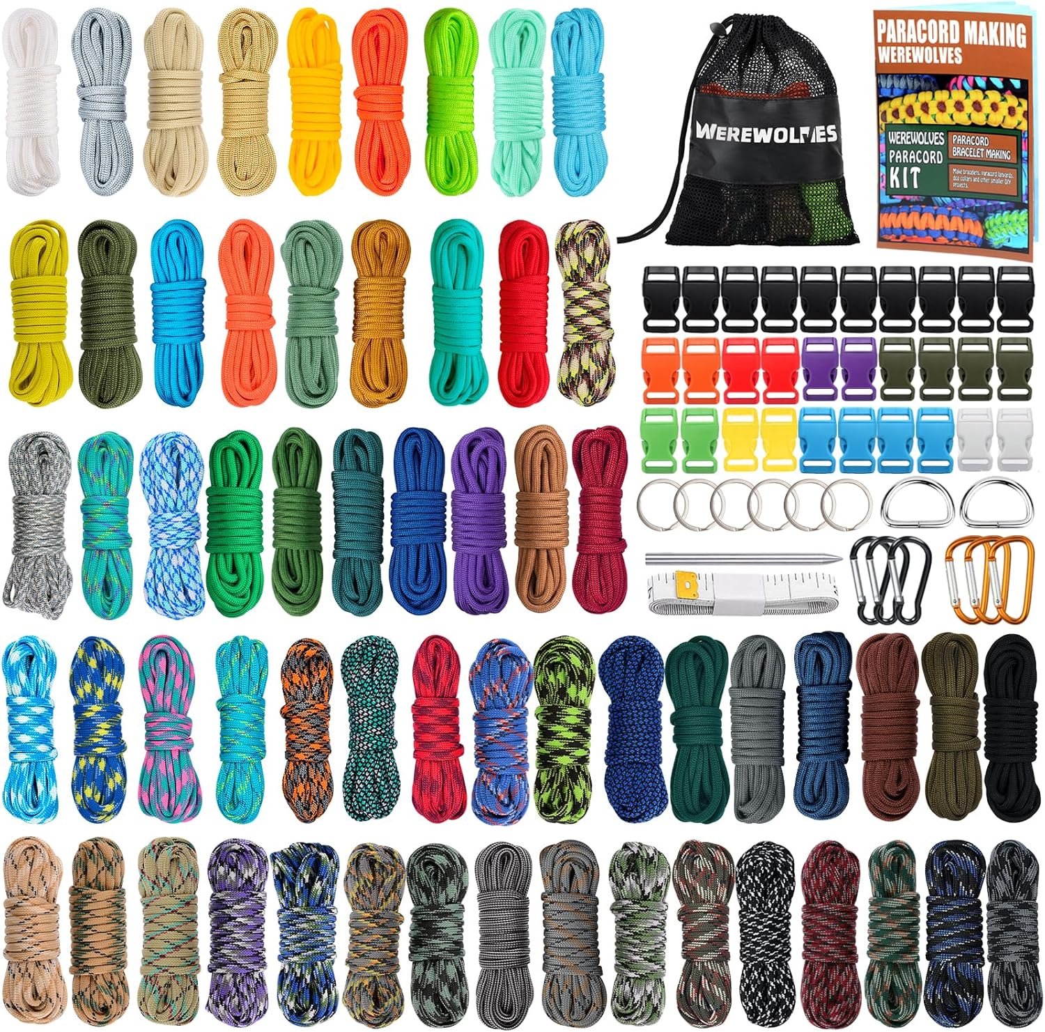 WEREWOLVES Paracord 550 Combo Crafting Kits with