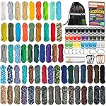 WEREWOLVES Paracord 550 Combo Crafting Kits with Instruction- 60 Colors 10ft Multifunction Paracord Ropes and Complete Accessories for Making Paracord Bracelets, Lanyards, Dog Collar (Forest)