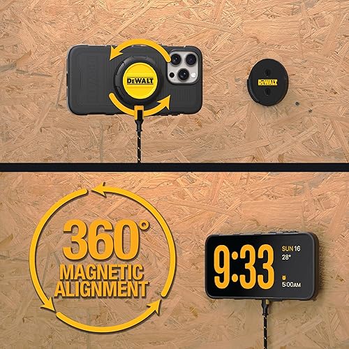 Miniatura 10 de DEWALT Cargador Inalámbrico de Servicio Pesado, Cargador de Teléfono Celular de 15W Máximo, Base de Carga Inalámbrica Rápida para iPhone