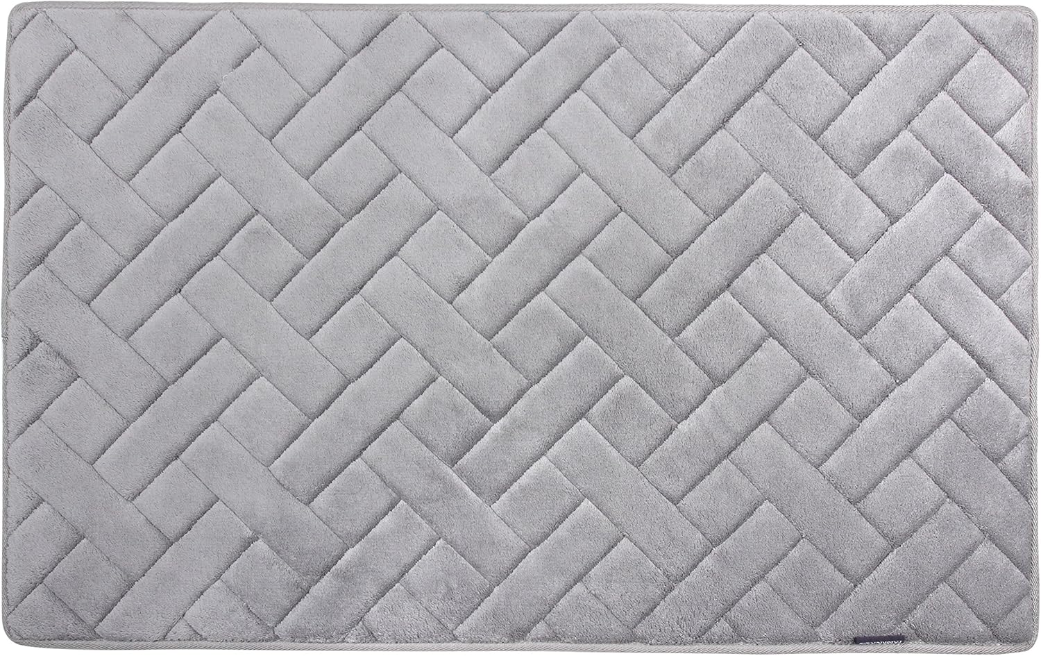 Memory Foam Accent Rug in Herringbone - Beige 21 * 34