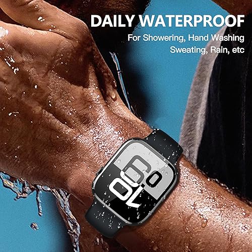 Miniatura 111 de Misxi [Paquete de 2] - Funda impermeable con botón para Apple Watch Series 6, SE, Series 5, Series 4 de 40 mm, funda protectora anticaídas de 1